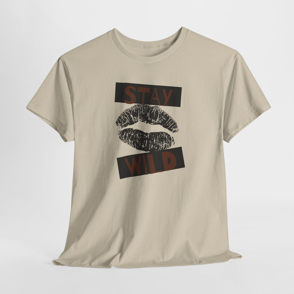 Stay Wild Lip Print T‑Shirt