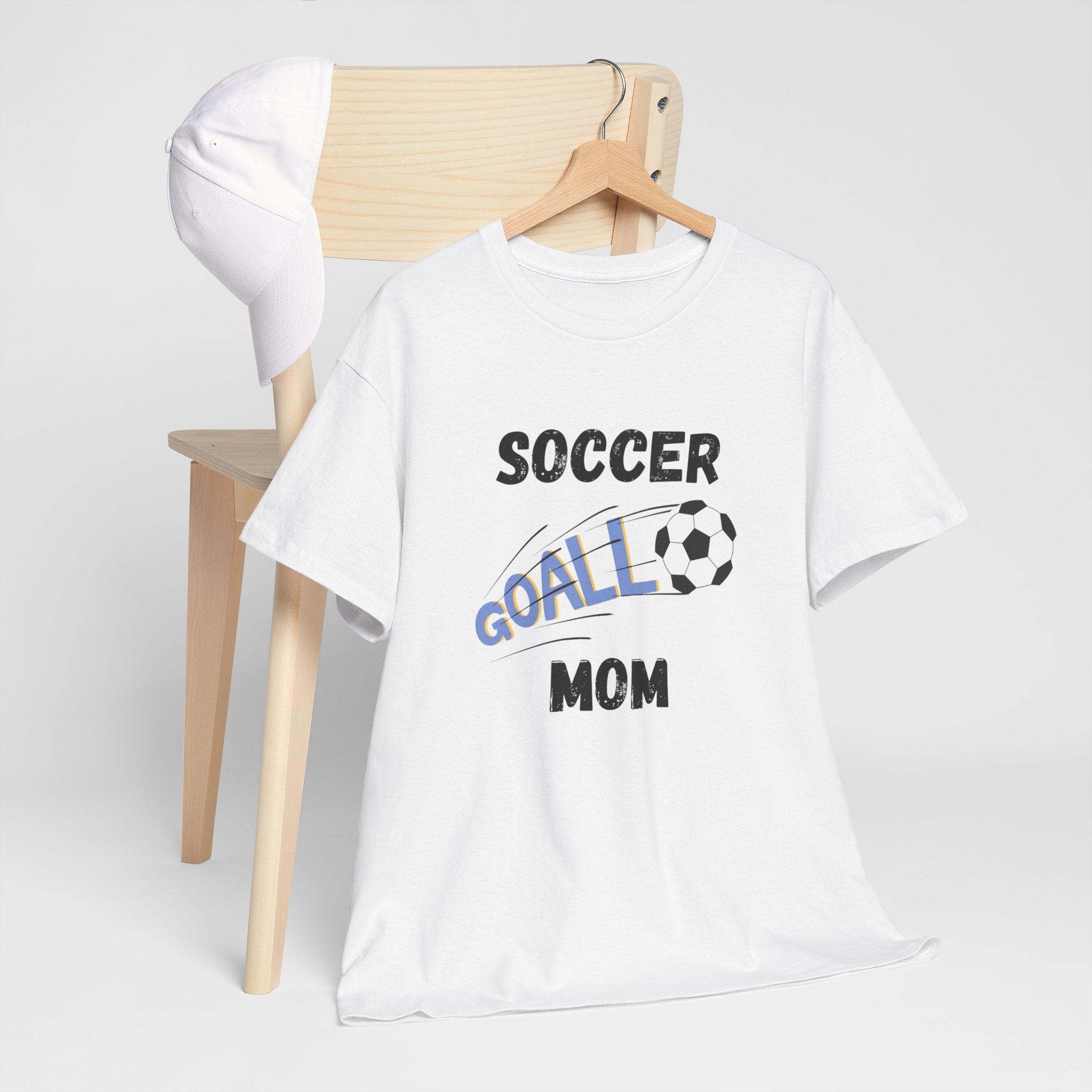 Soccer Mom T‑Shirt — 'Soccer Goal!' Graphic Tee with Soccer Ball