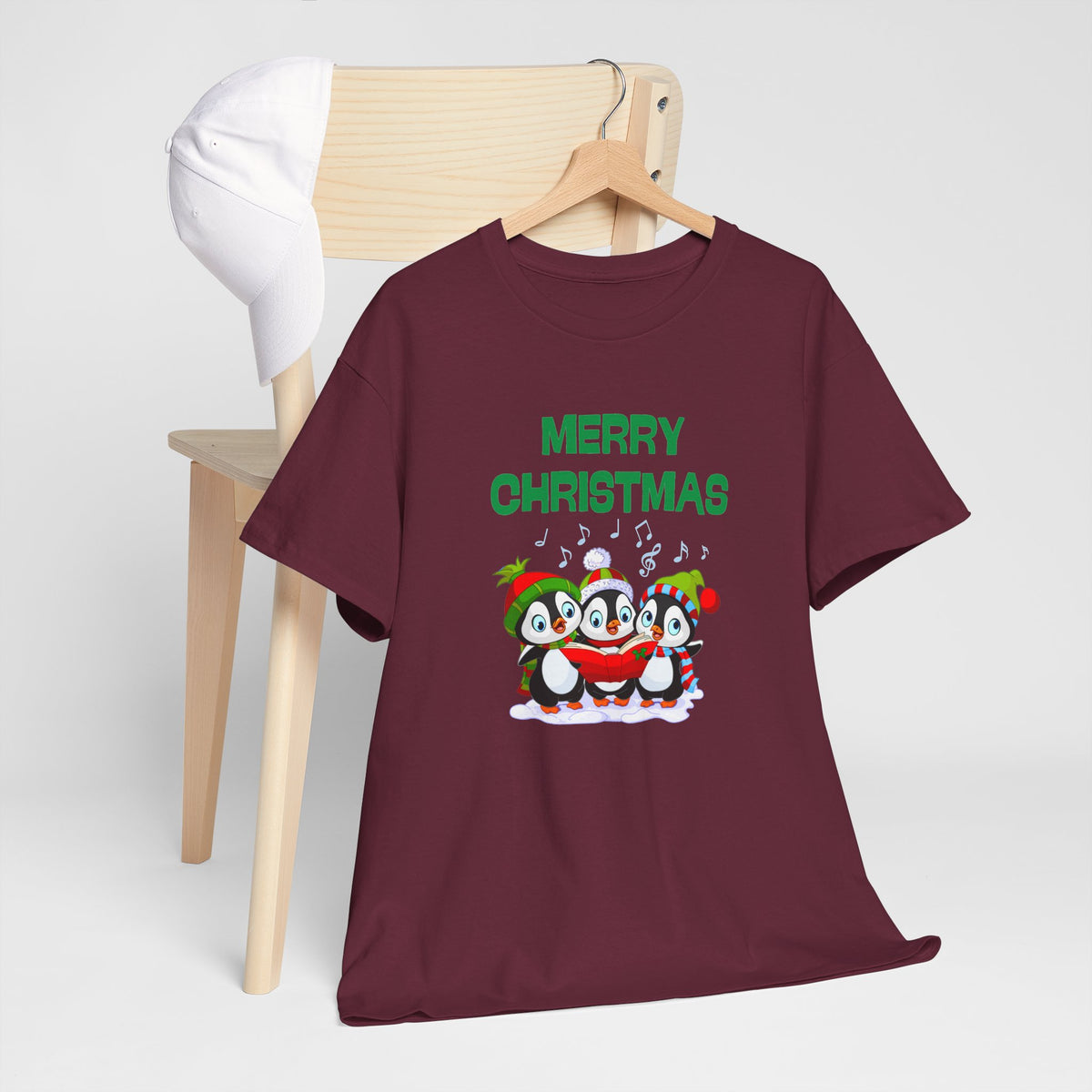 Merry Christmas Penguin Trio Holiday T-Shirt