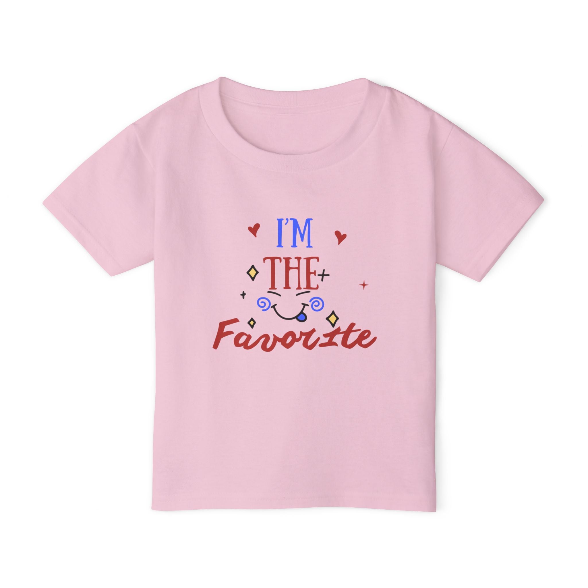 Toddler T‑Shirt — "I'm the Favorite" Playful Kids Tee (Cute Hearts & Script)