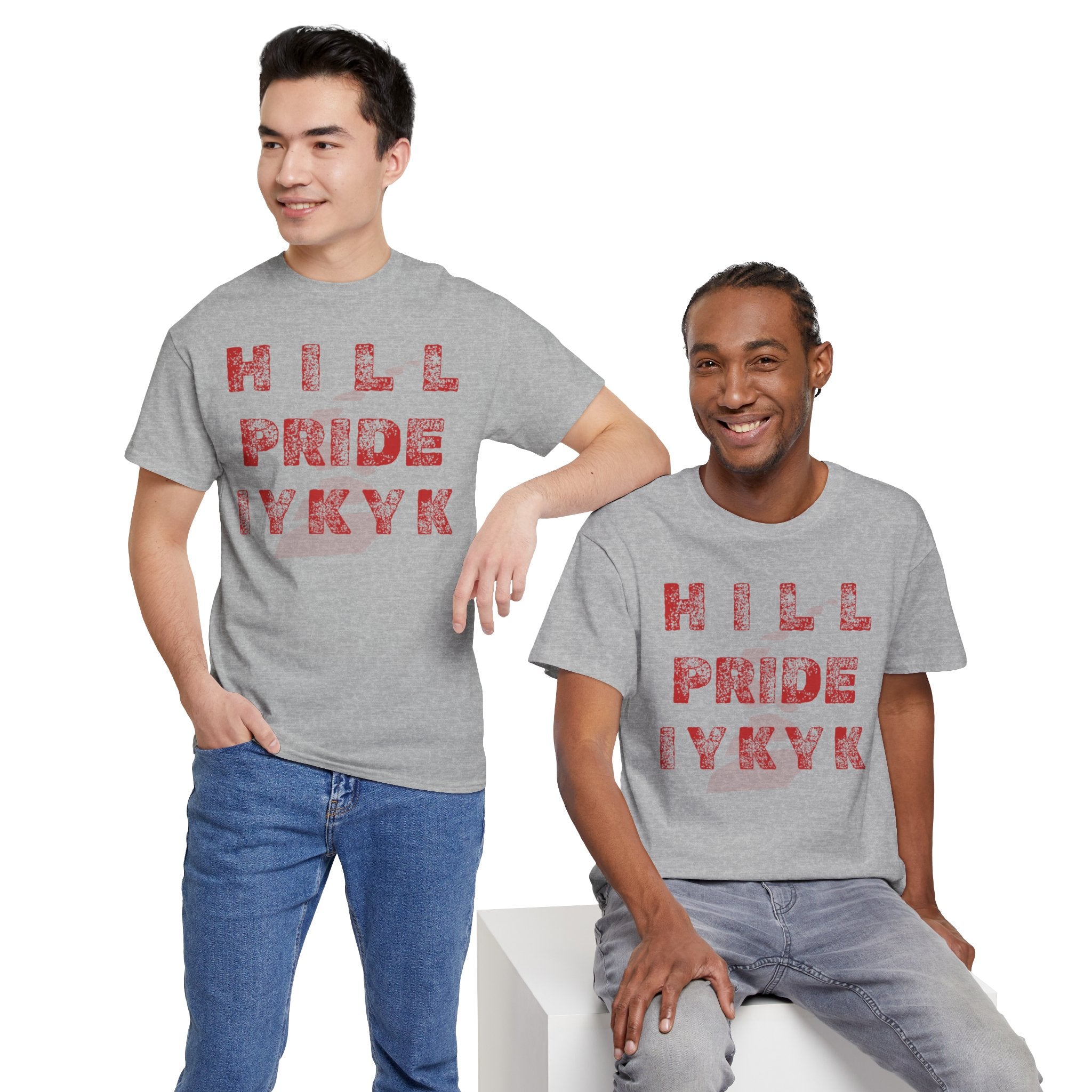 Hill Pride Cobblestone Road Graphic Tee — Red Brick Path Text Design