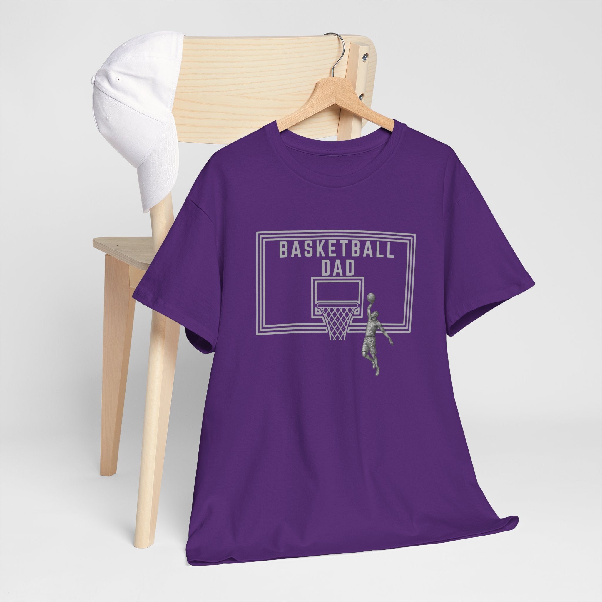Basketball Dad T-Shirt — Basketball Hoop Graphic Tee for Proud Fathers