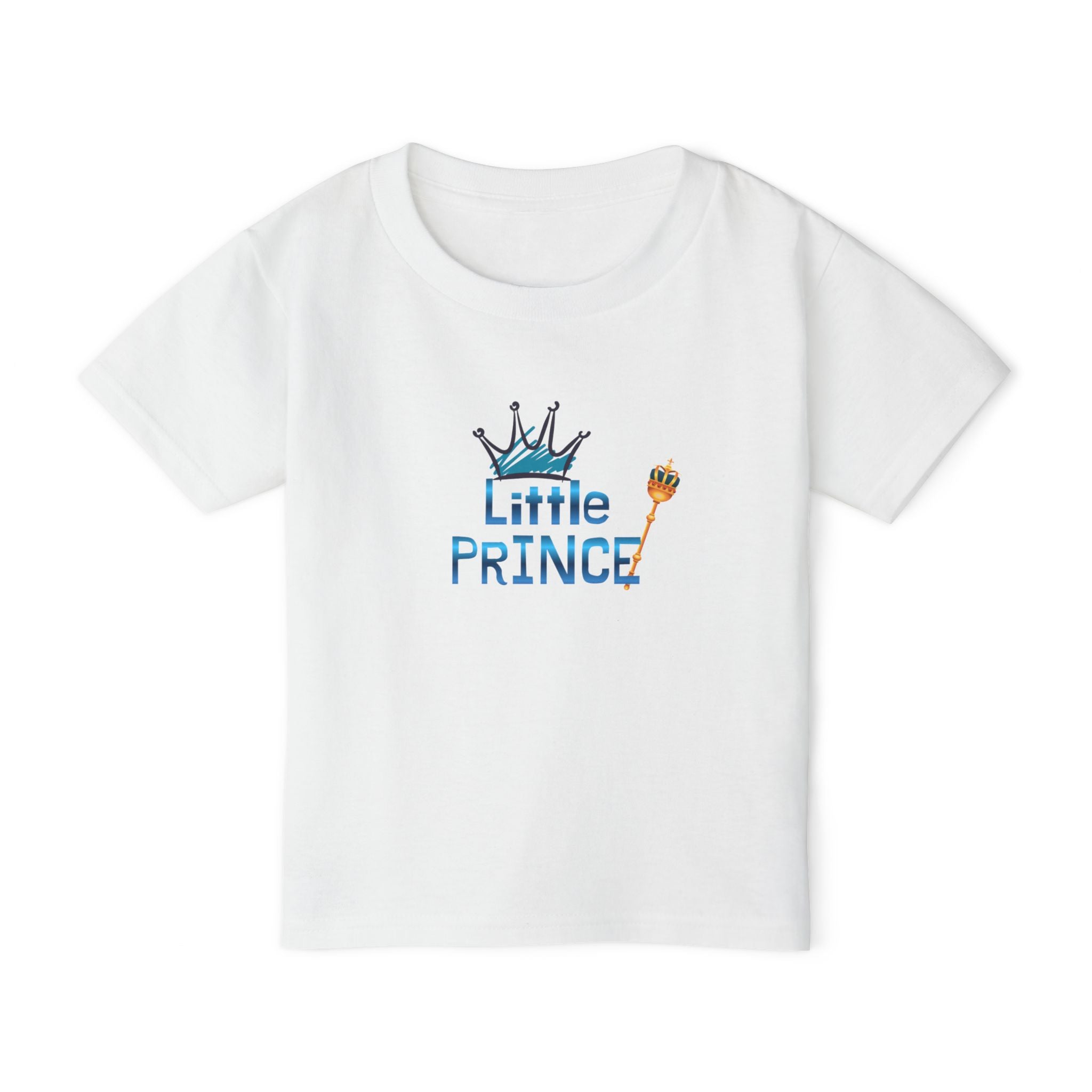 Toddler T-Shirt — “Little Prince” Blue Crown Cute Kids Tee