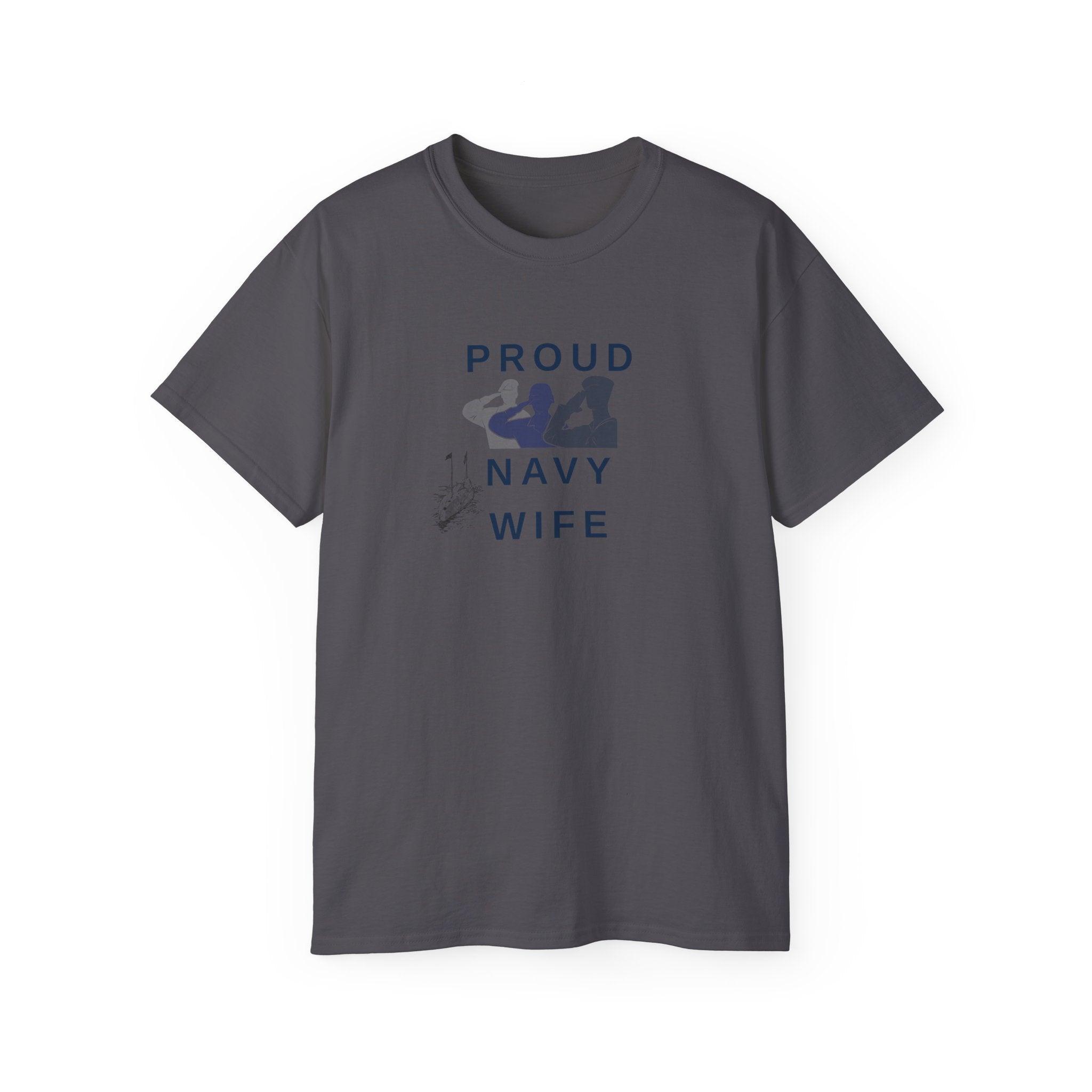 Proud Navy Wife T‑Shirt — Military Spouse Support Tee