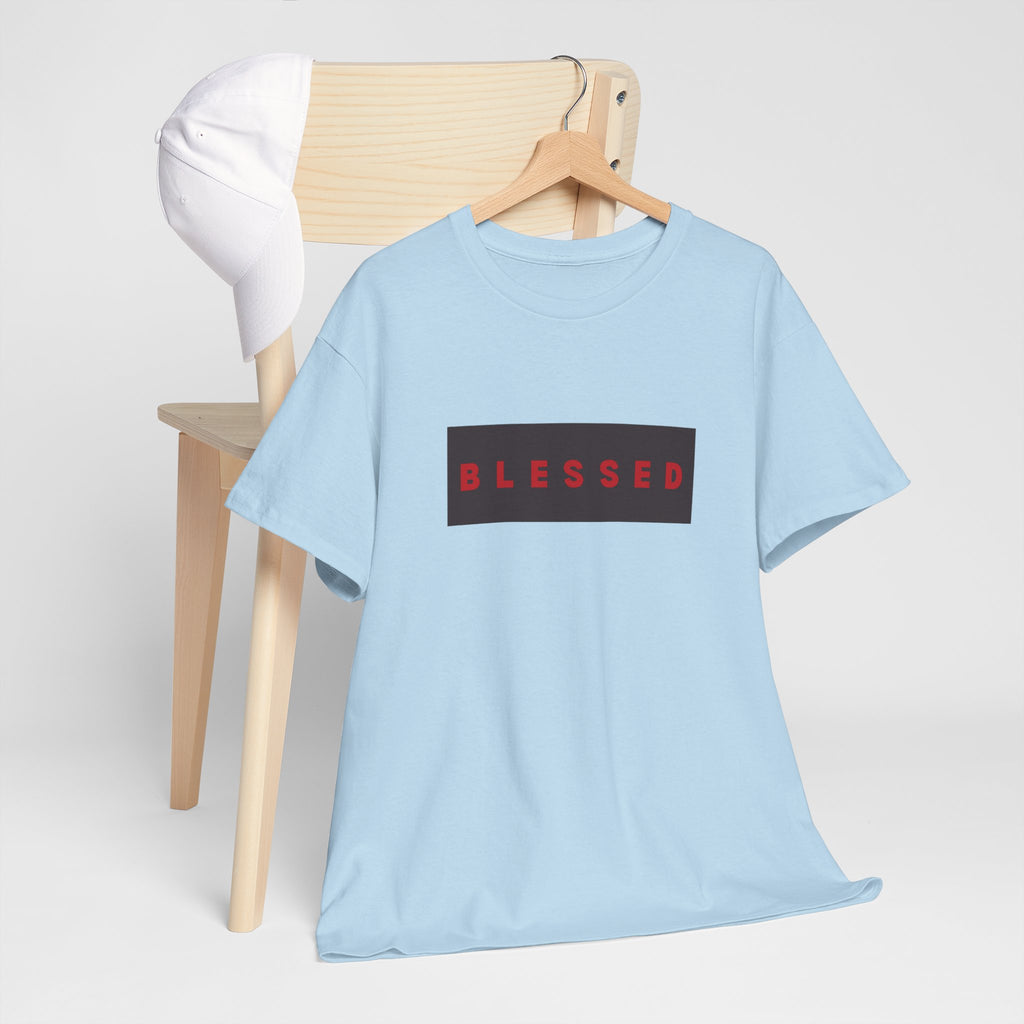 Blessed Box Logo T-Shirt — Minimal Christian Faith Tee