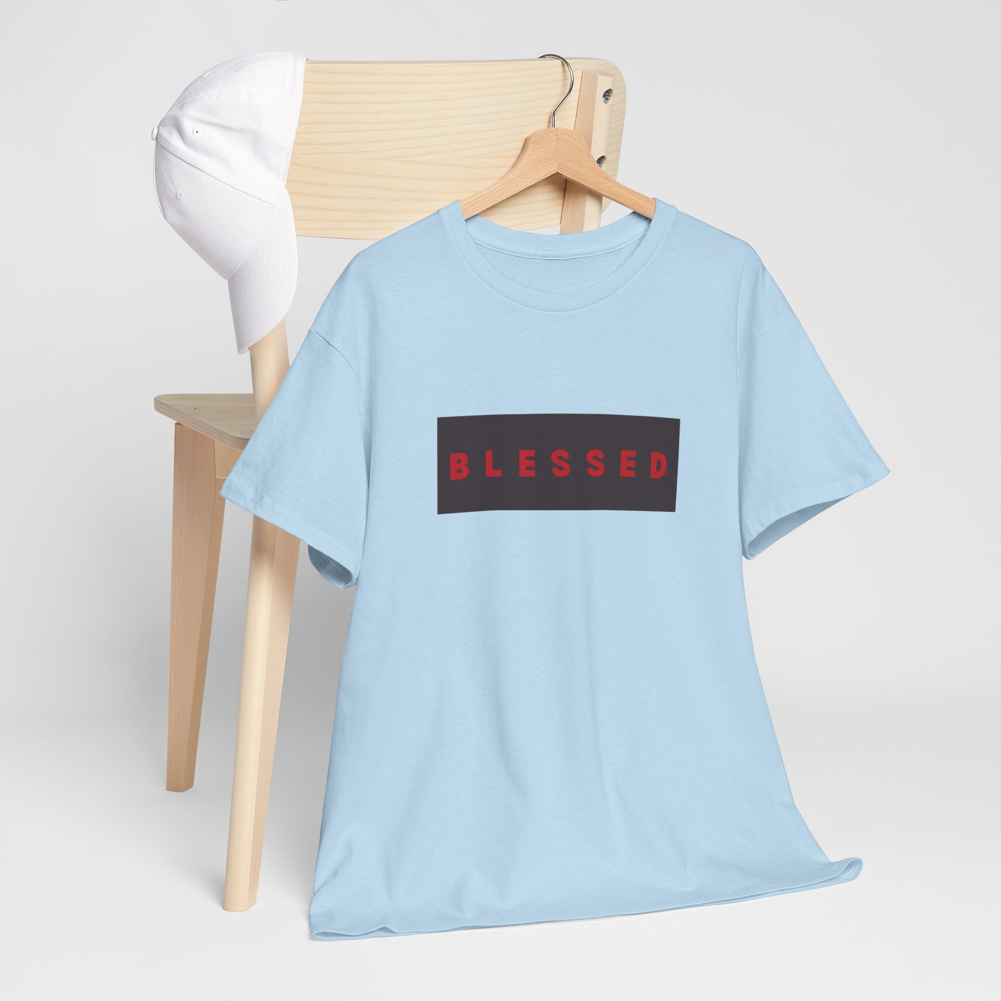 Blessed Box Logo T-Shirt — Minimal Christian Faith Tee