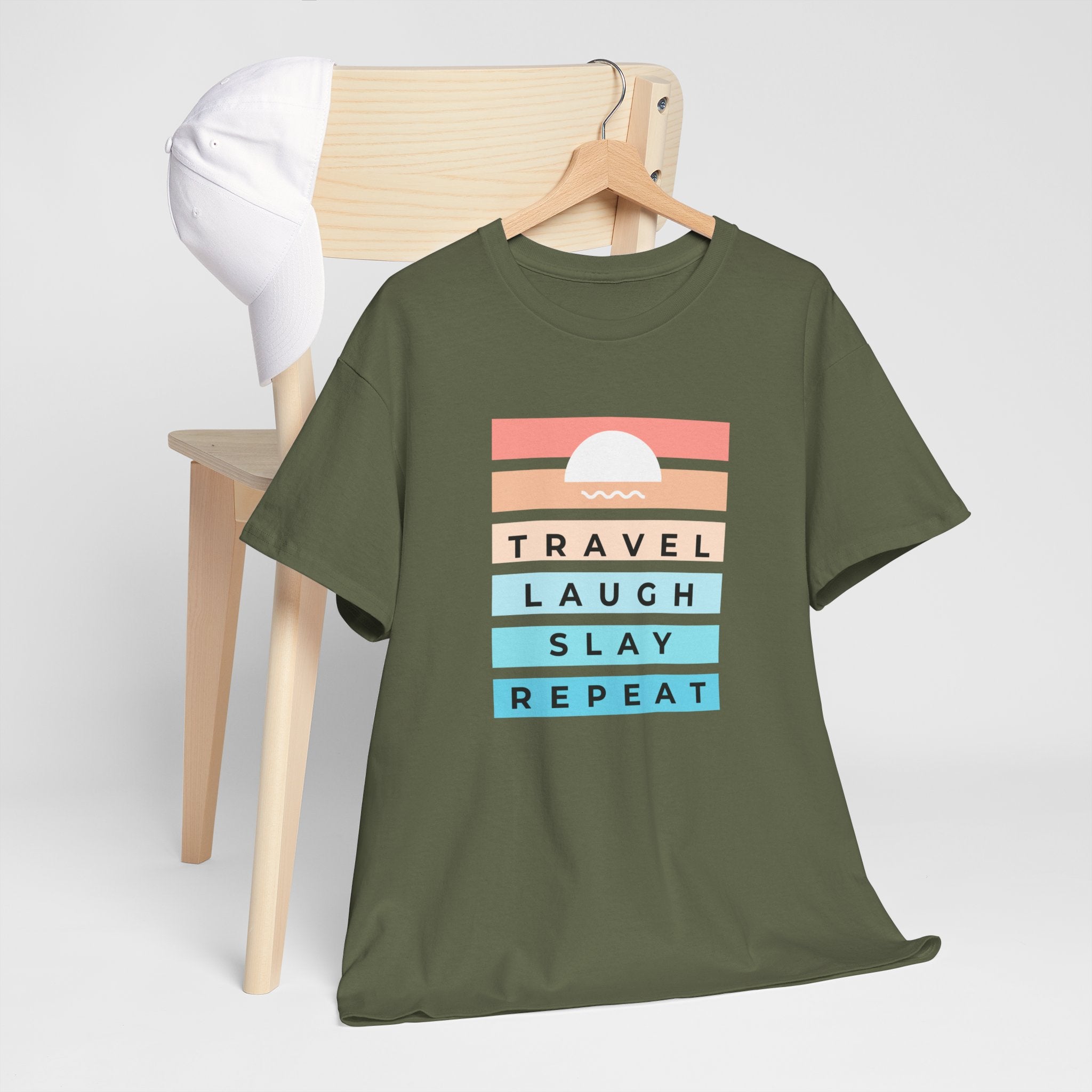 Travel Laugh Slay Repeat Tee