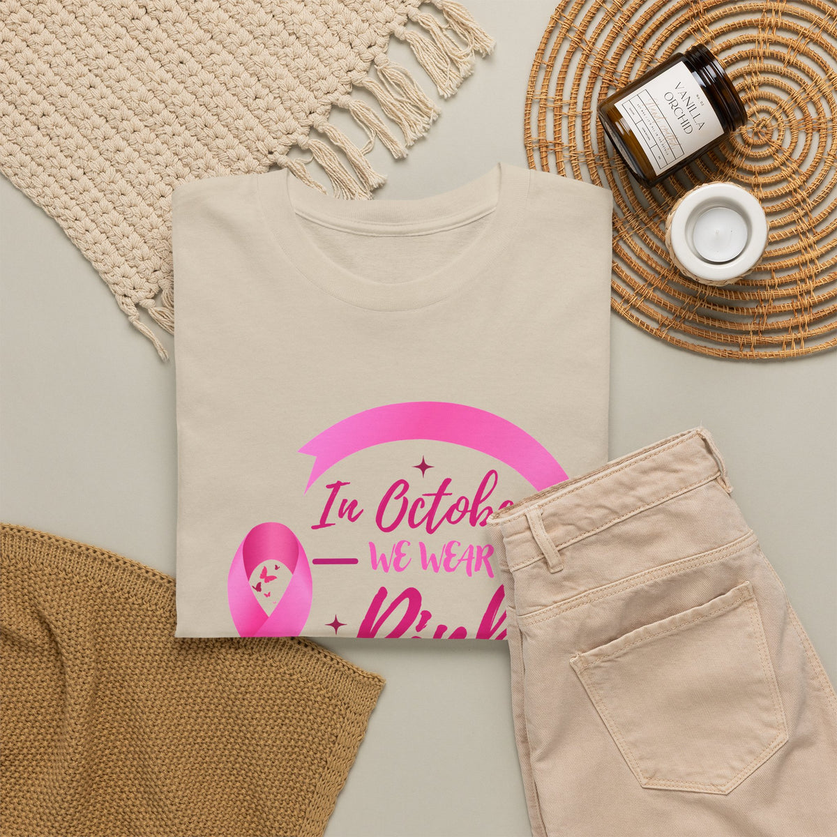 Breast Cancer Awareness Tee — "In October We Wear Pink"