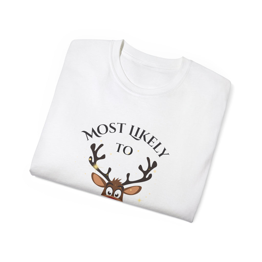 Most Likely to Be the Holiday Bartender Tee, Funny Christmas Shirt, Holiday Party Outfit, Gift for Him/Her, Unisex Shirt