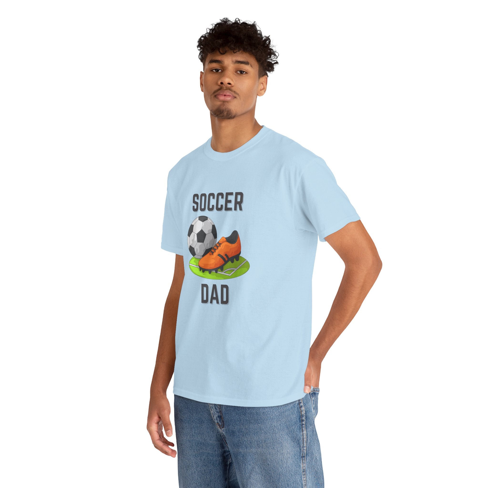 Soccer Dad T-Shirt – Graphic Soccer Ball & Cleat Tee, Father’s Day Gift