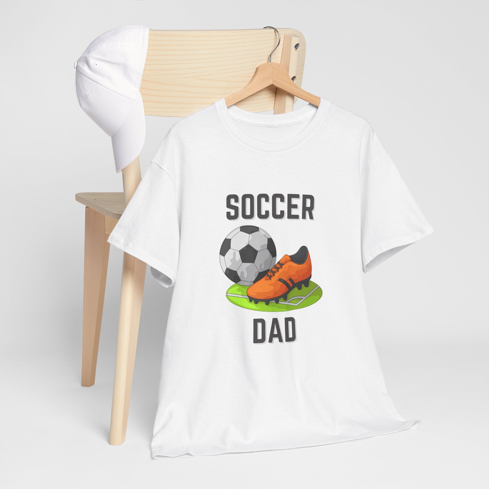 Soccer Dad T-Shirt – Graphic Soccer Ball & Cleat Tee, Father’s Day Gift