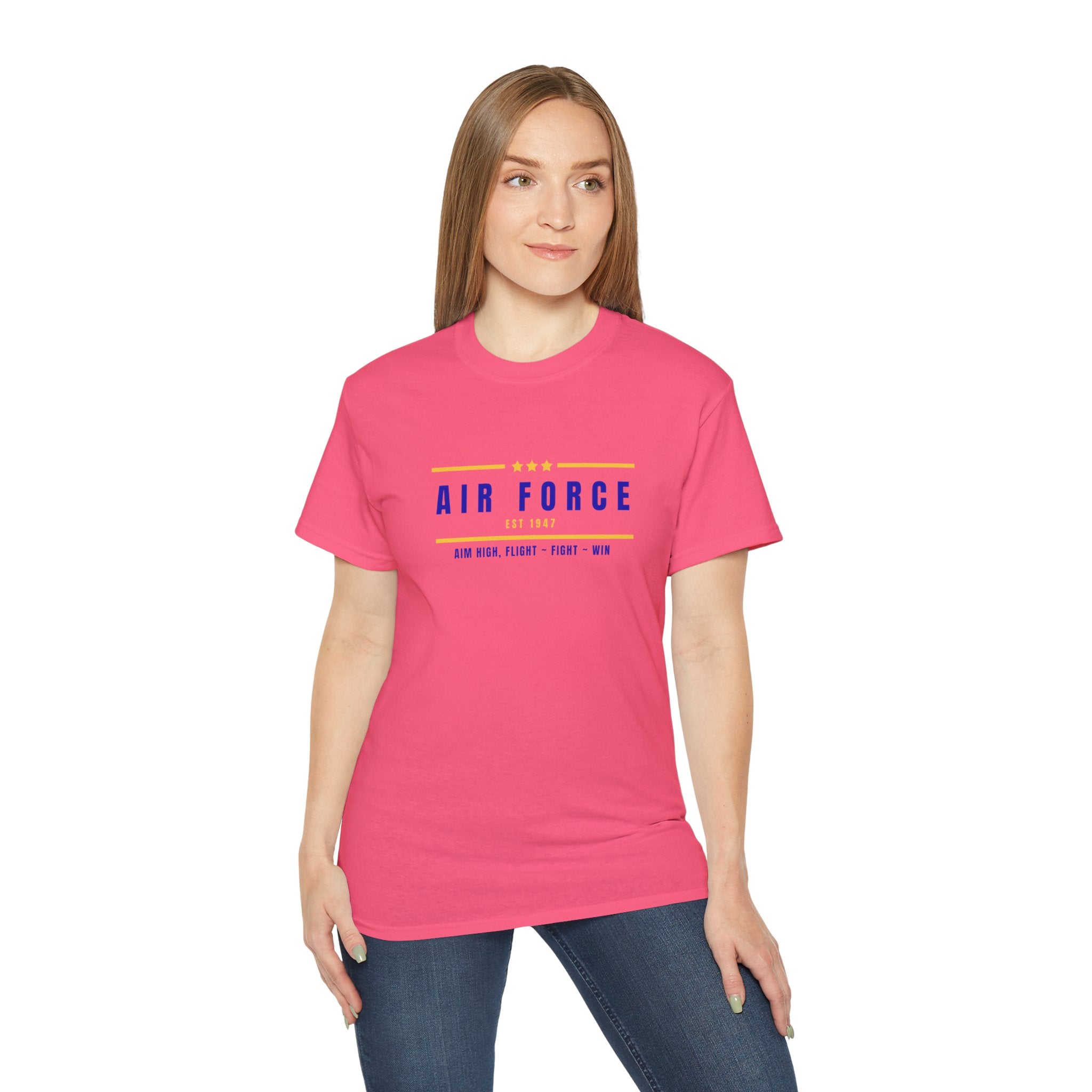 Air Force Vintage Stripe Tee — "Air Force" Graphic T-Shirt