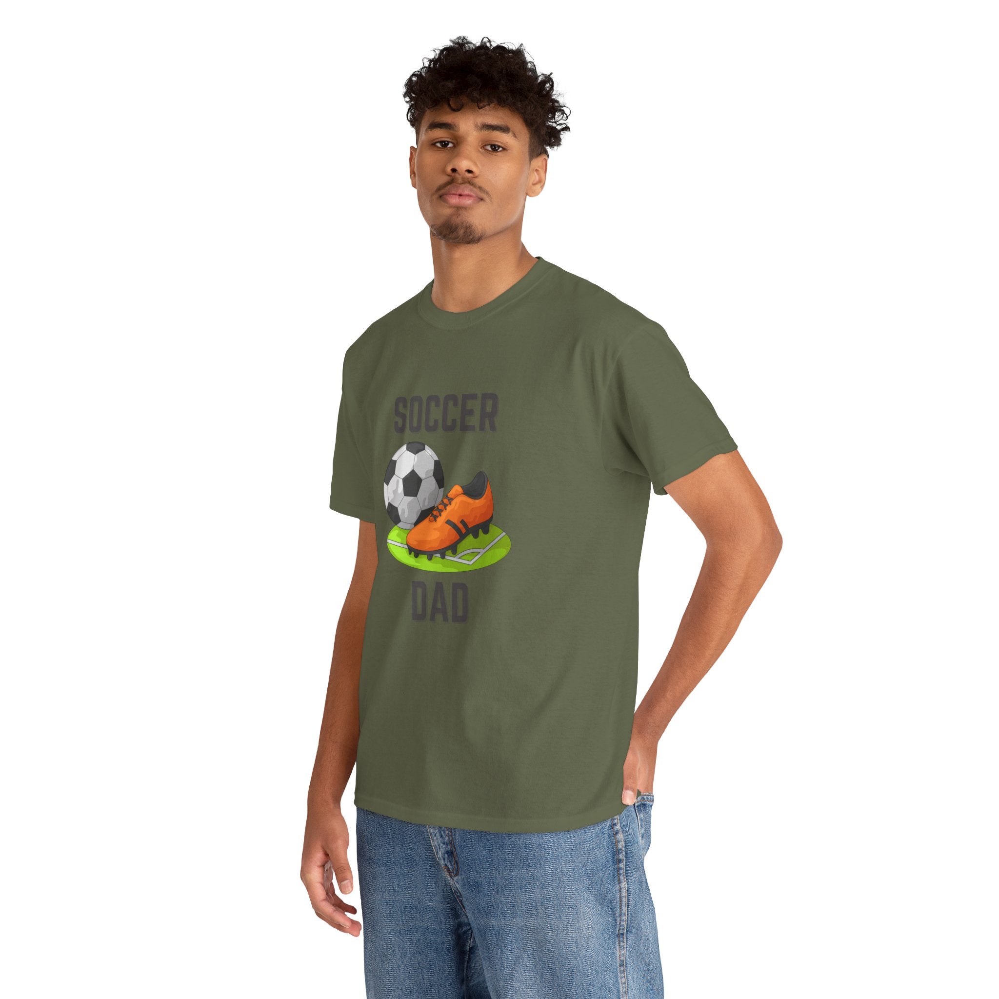 Soccer Dad T-Shirt – Graphic Soccer Ball & Cleat Tee, Father’s Day Gift