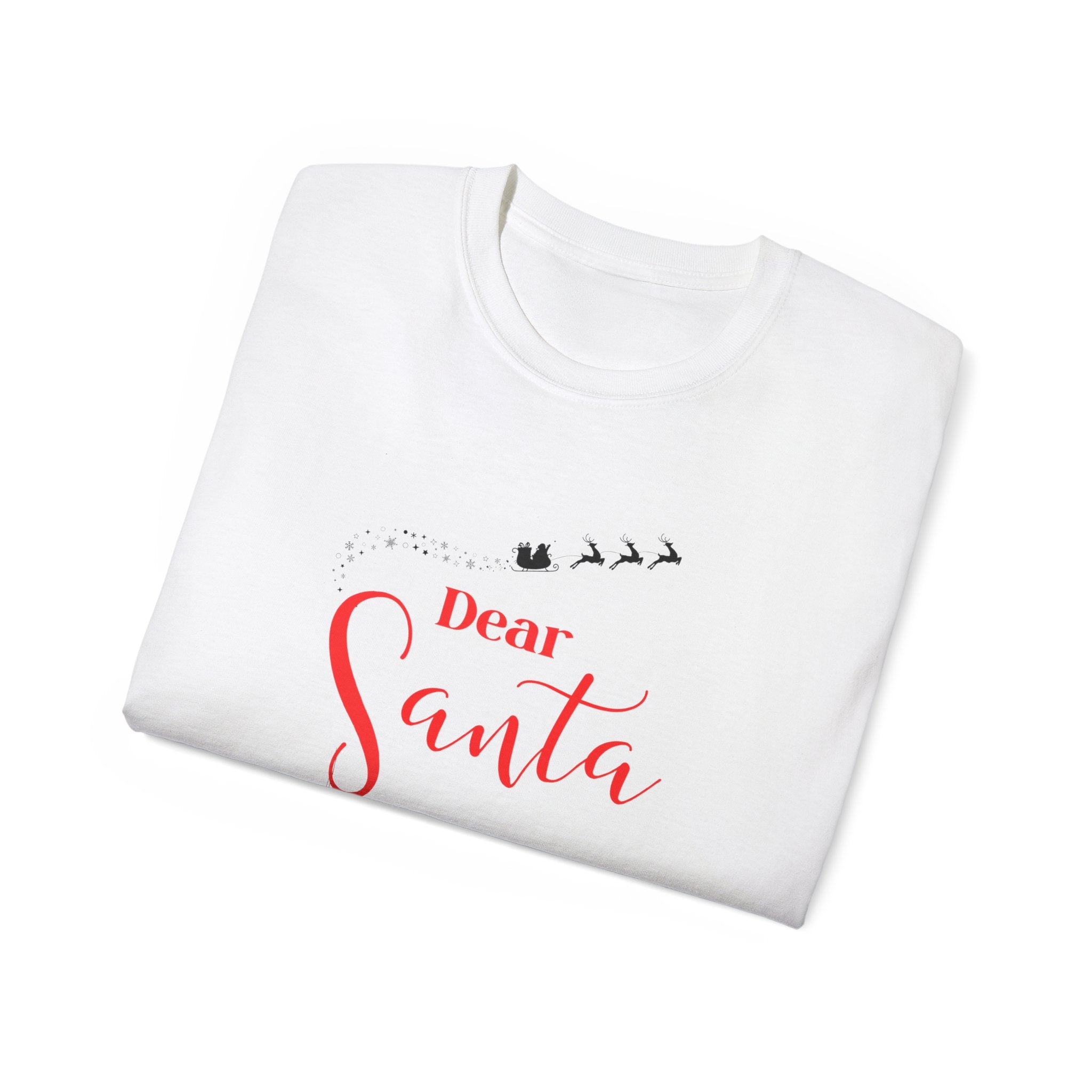 Dear Santa, Naughty List Unisex Ultra Cotton Tee, Christmas Gift, Holiday Apparel, Fun Santa Shirt, Festive Wear