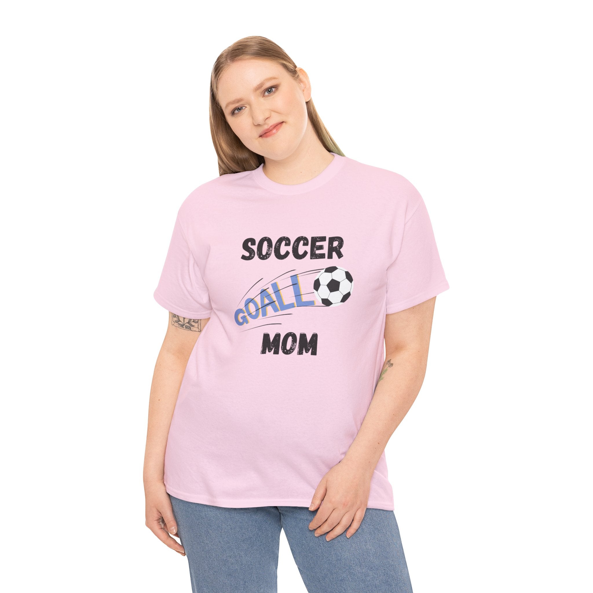 Soccer Mom T‑Shirt — 'Soccer Goal!' Graphic Tee with Soccer Ball