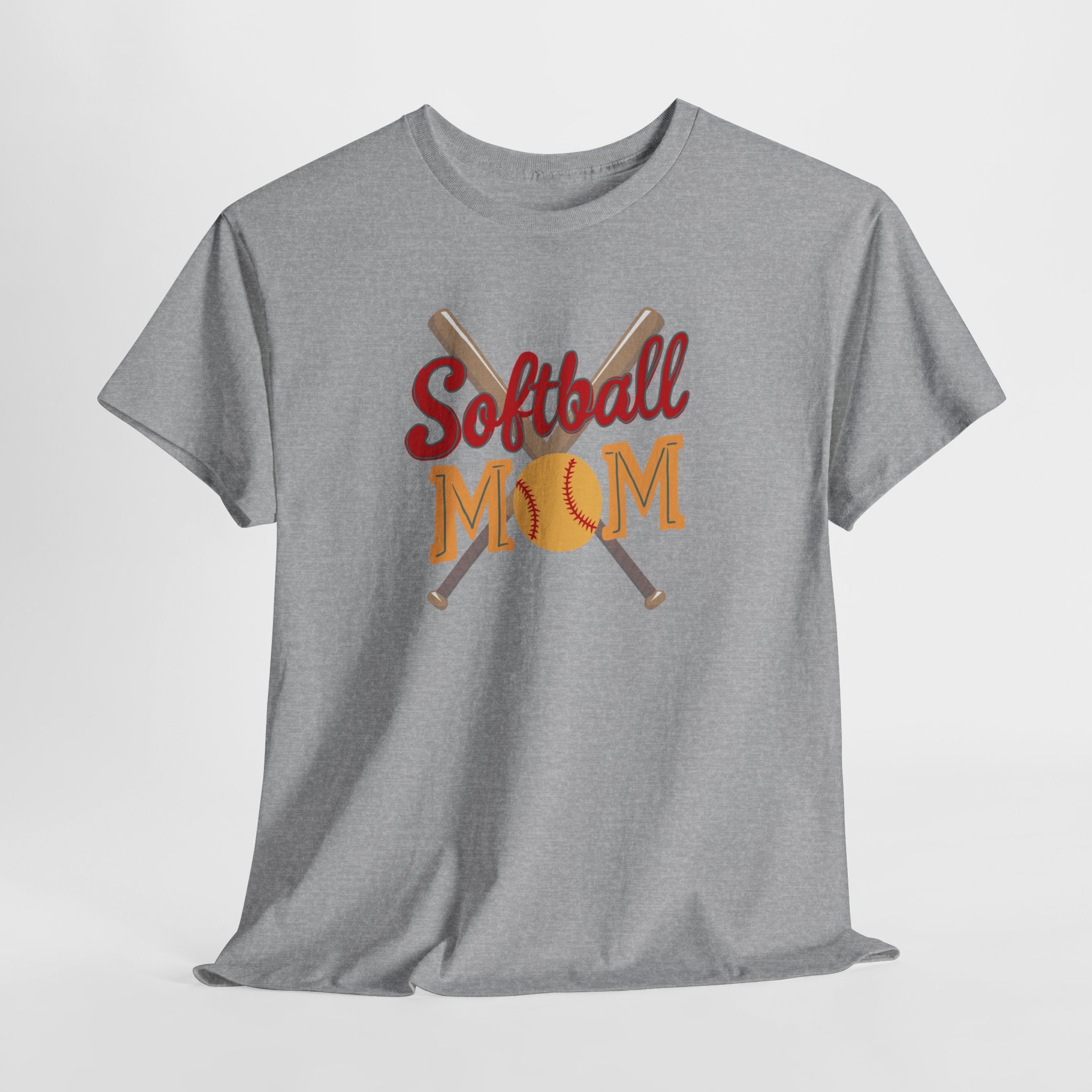 Softball Mom T‑Shirt — Retro Crossed Bats & Ball Tee for Proud Moms