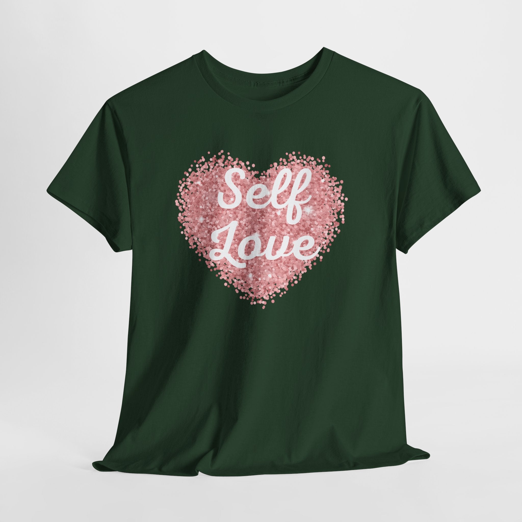 Self Love Tee — Pink Heart Mental Health Awareness Shirt