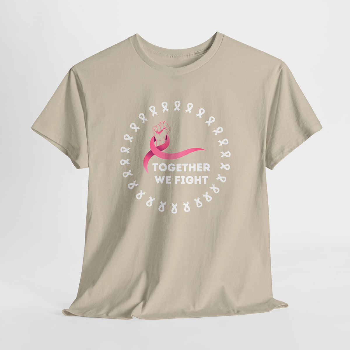 Breast Cancer Awareness T-Shirt - "Together We Fight" Pink Ribbon Tee