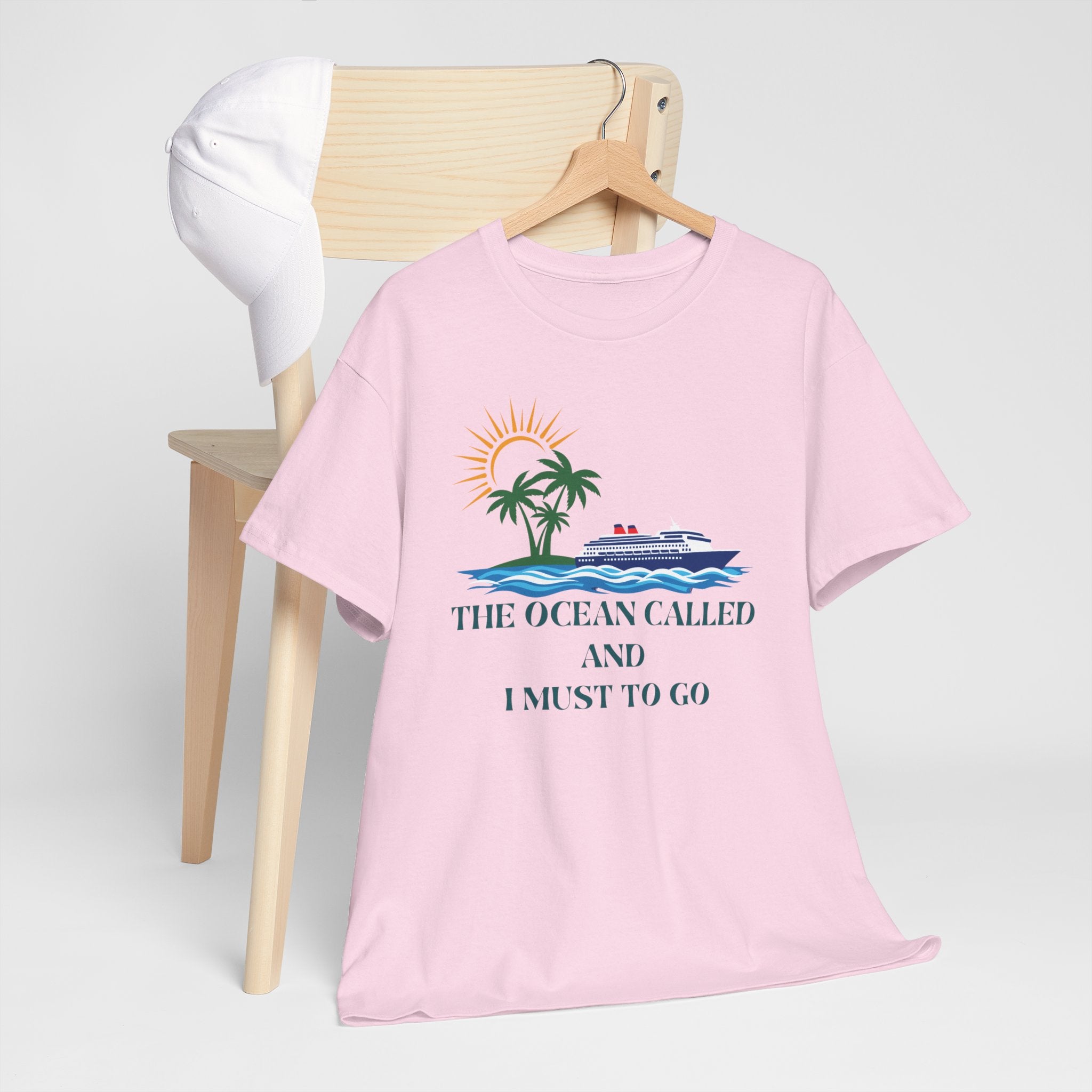 Ocean Called Tee — "The Ocean Called and I Must to Go" Tropical Beach T-Shirt