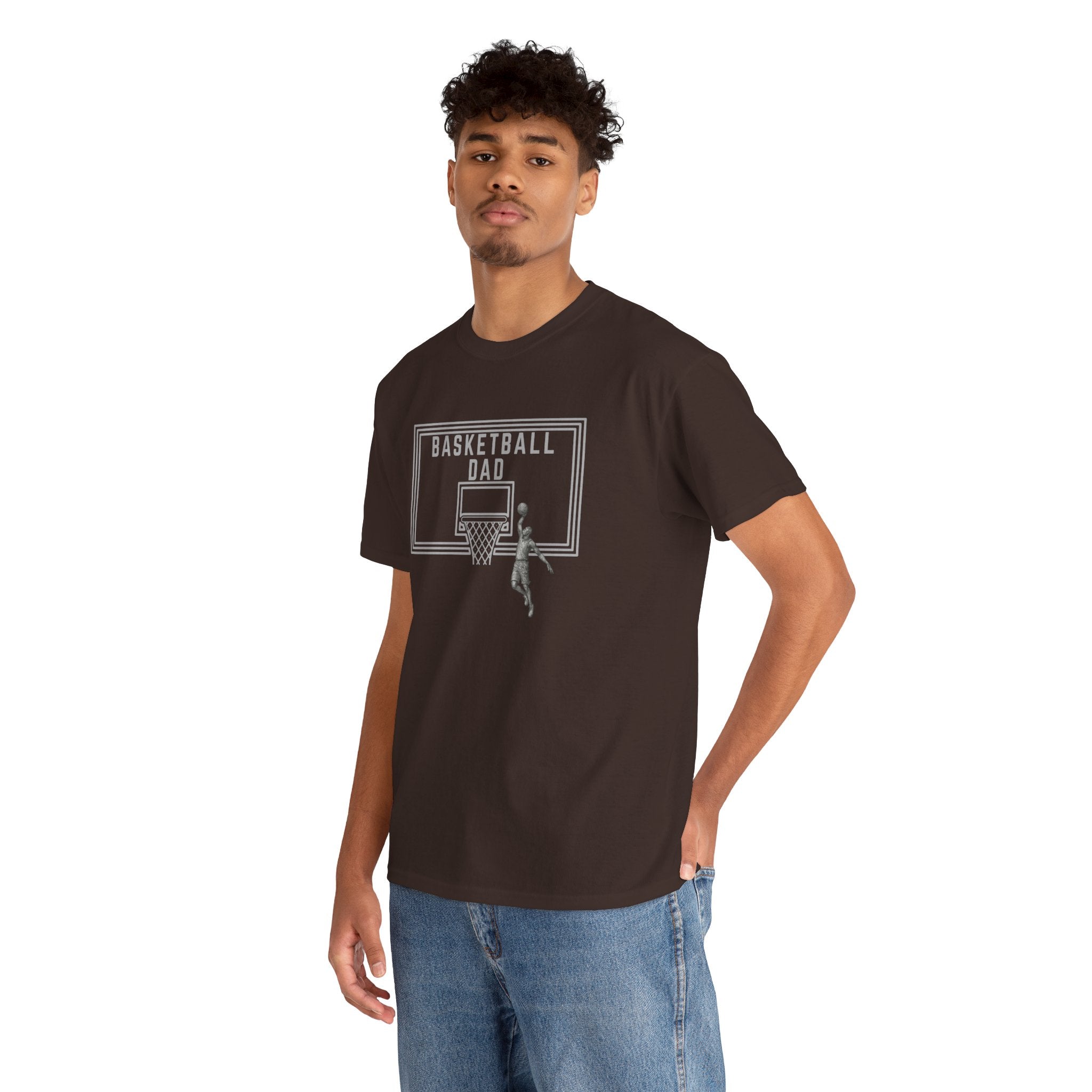 Basketball Dad T-Shirt — Basketball Hoop Graphic Tee for Proud Fathers