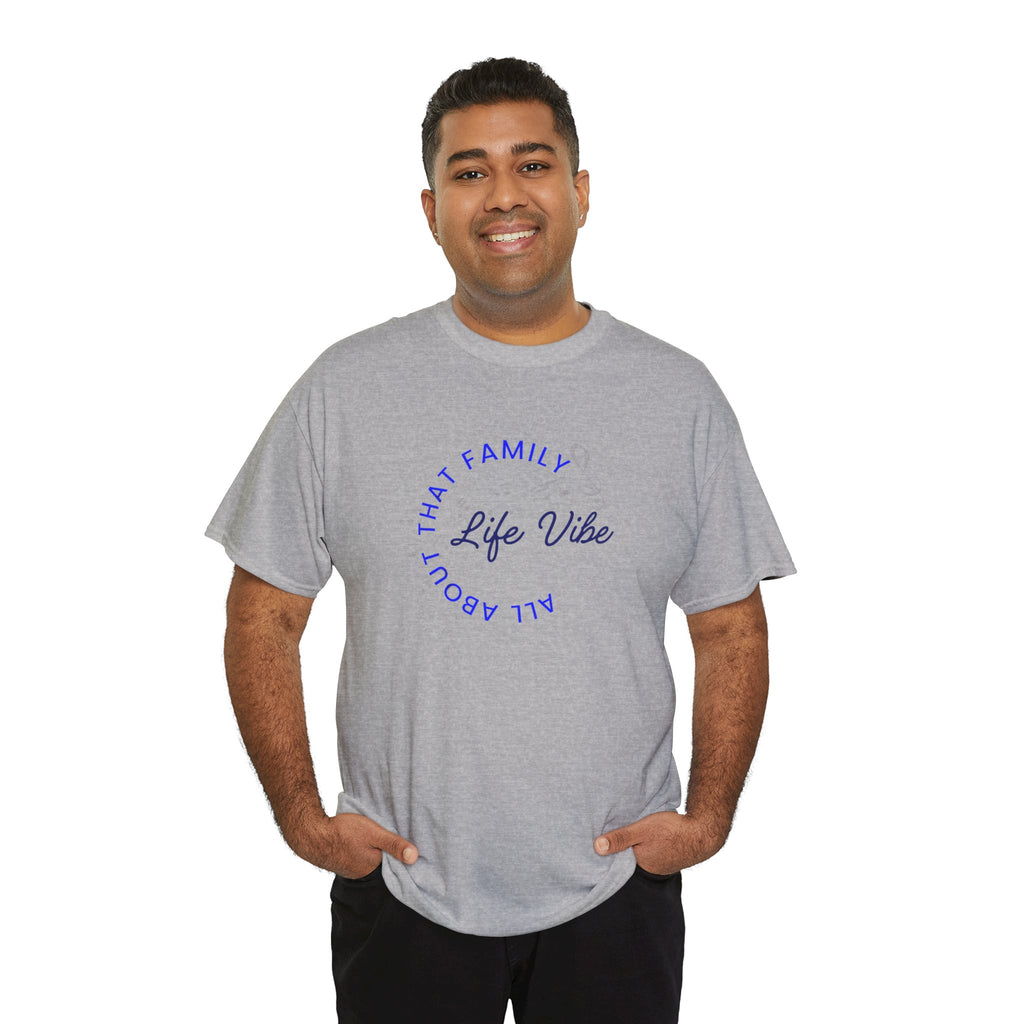 "All About My Family" Life Vibe T-Shirt —Minimal Circle Graphic Tee