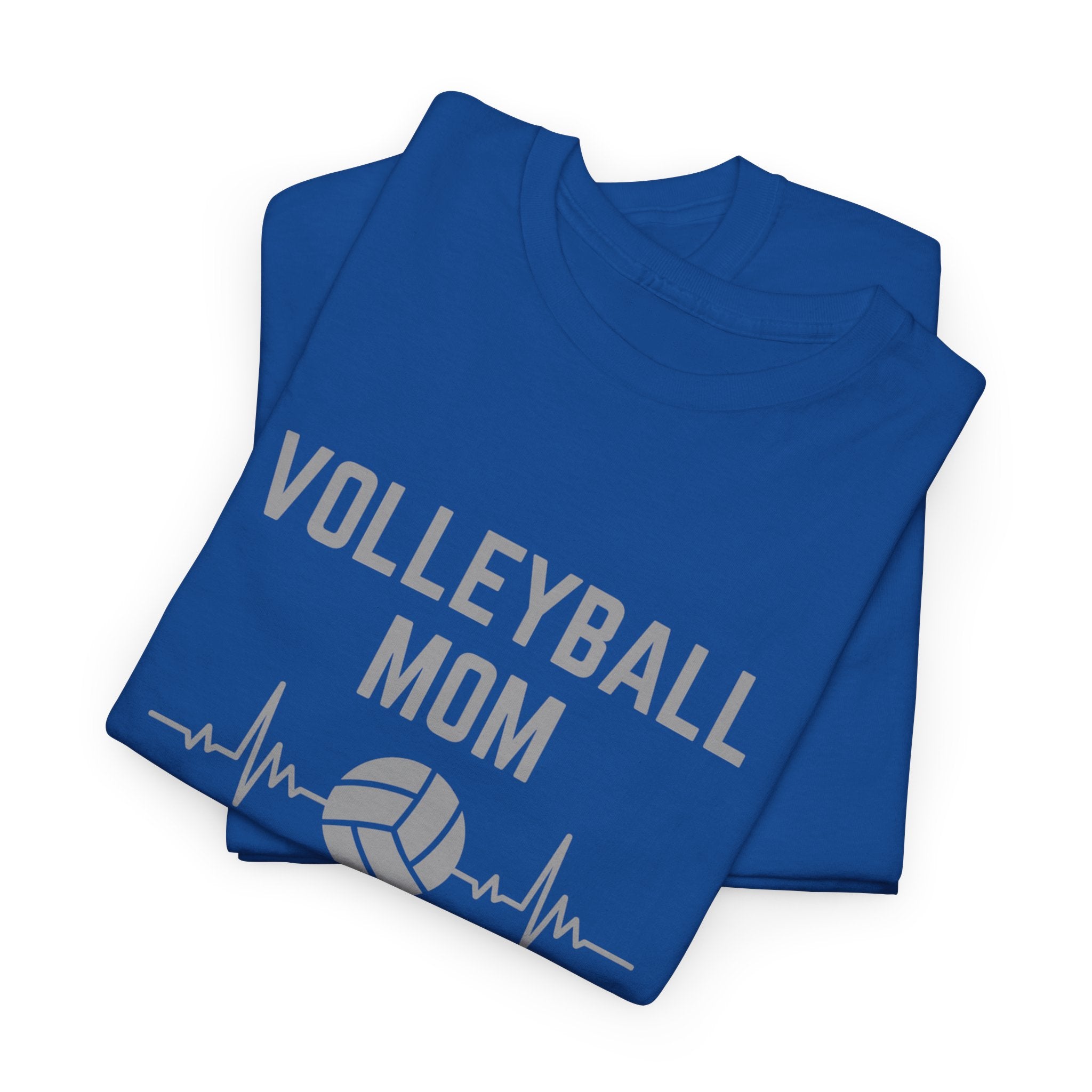 Volleyball Mom T-Shirt — Heartbeat Volleyball Tee for Proud Moms
