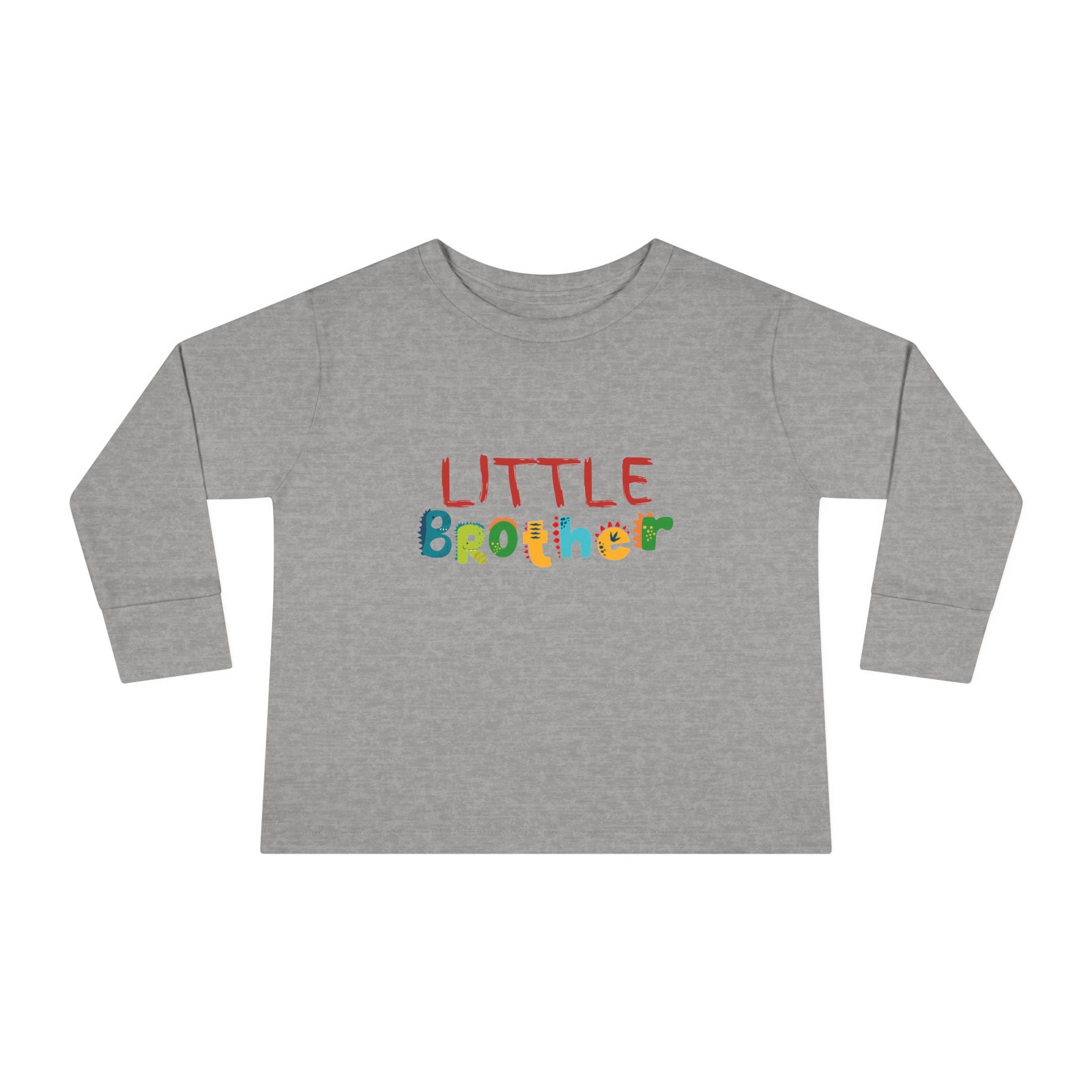 Little Brother Toddler Long Sleeve Tee — Colorful Playful Sibling Shirt
