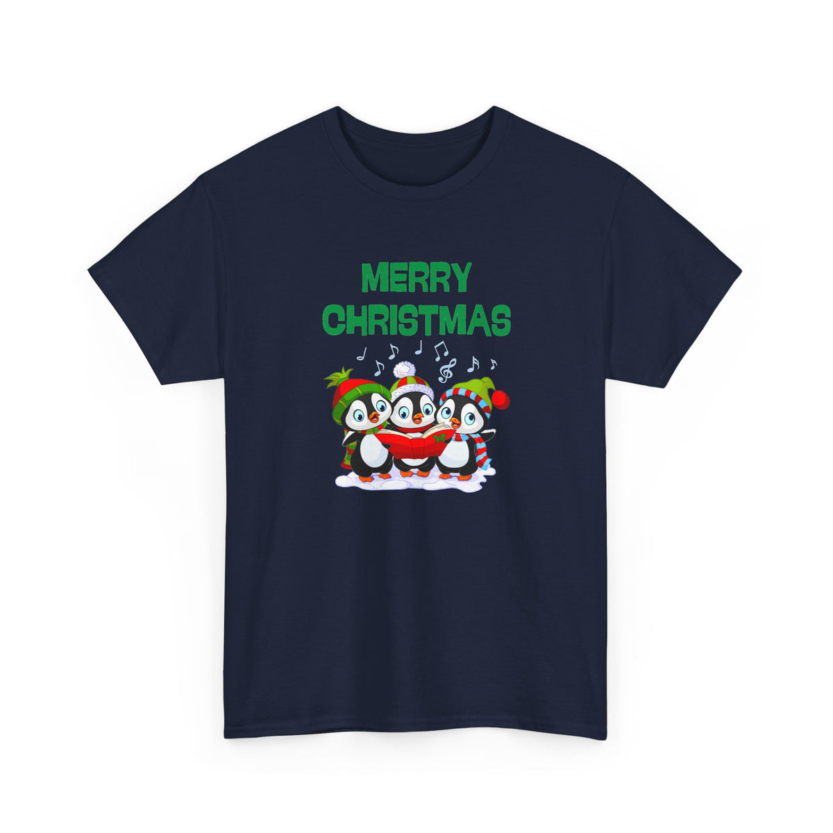 Merry Christmas Penguin Trio Holiday T-Shirt