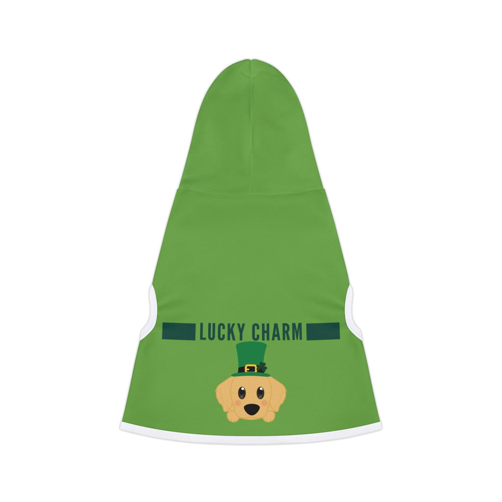 Pet Hoodie — 'Lucky Charm' St. Patrick's Day Dog Hoodie with Leprechaun Pup Design