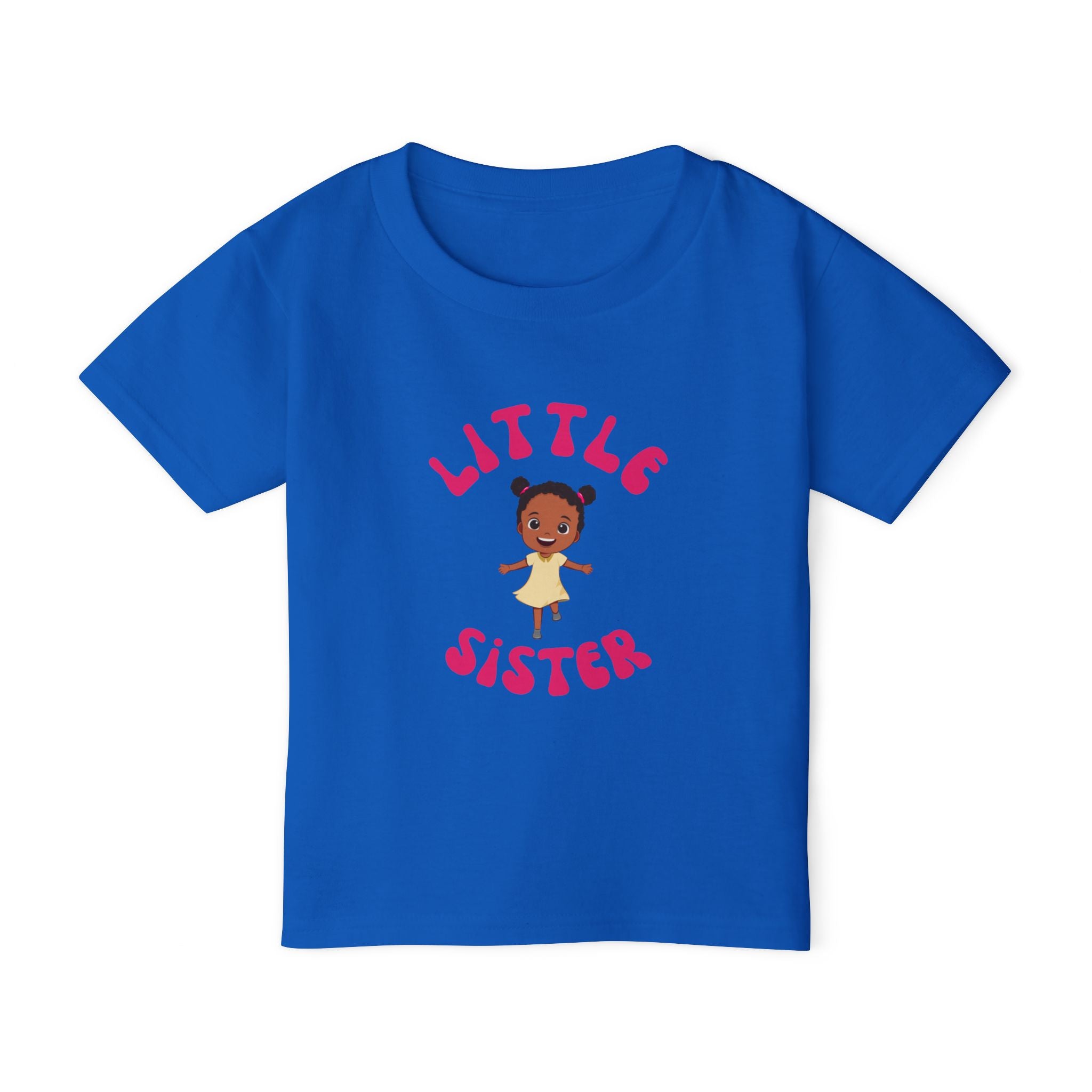Little Sister Toddler T-Shirt — Cute Smiling Girl Sibling Shirt