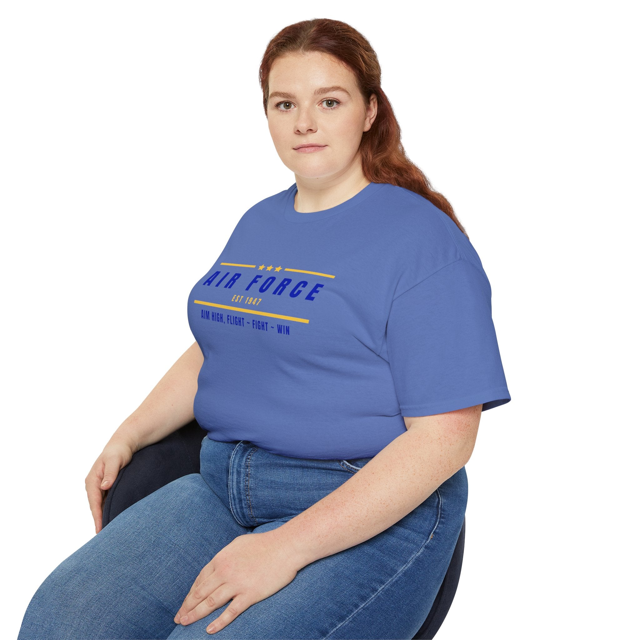 Air Force Vintage Stripe Tee — "Air Force" Graphic T-Shirt