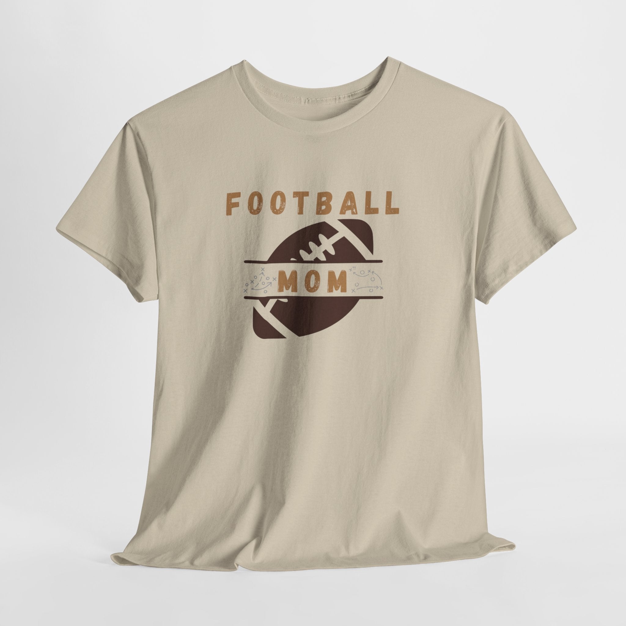 Football Mom T-Shirt — Retro Brown Football Design