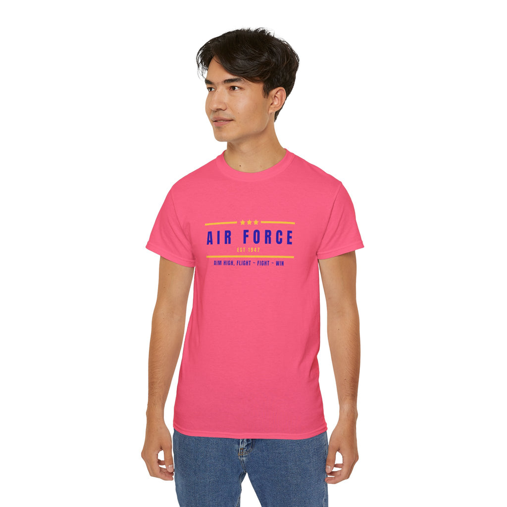Air Force Vintage Stripe Tee — "Air Force" Graphic T-Shirt