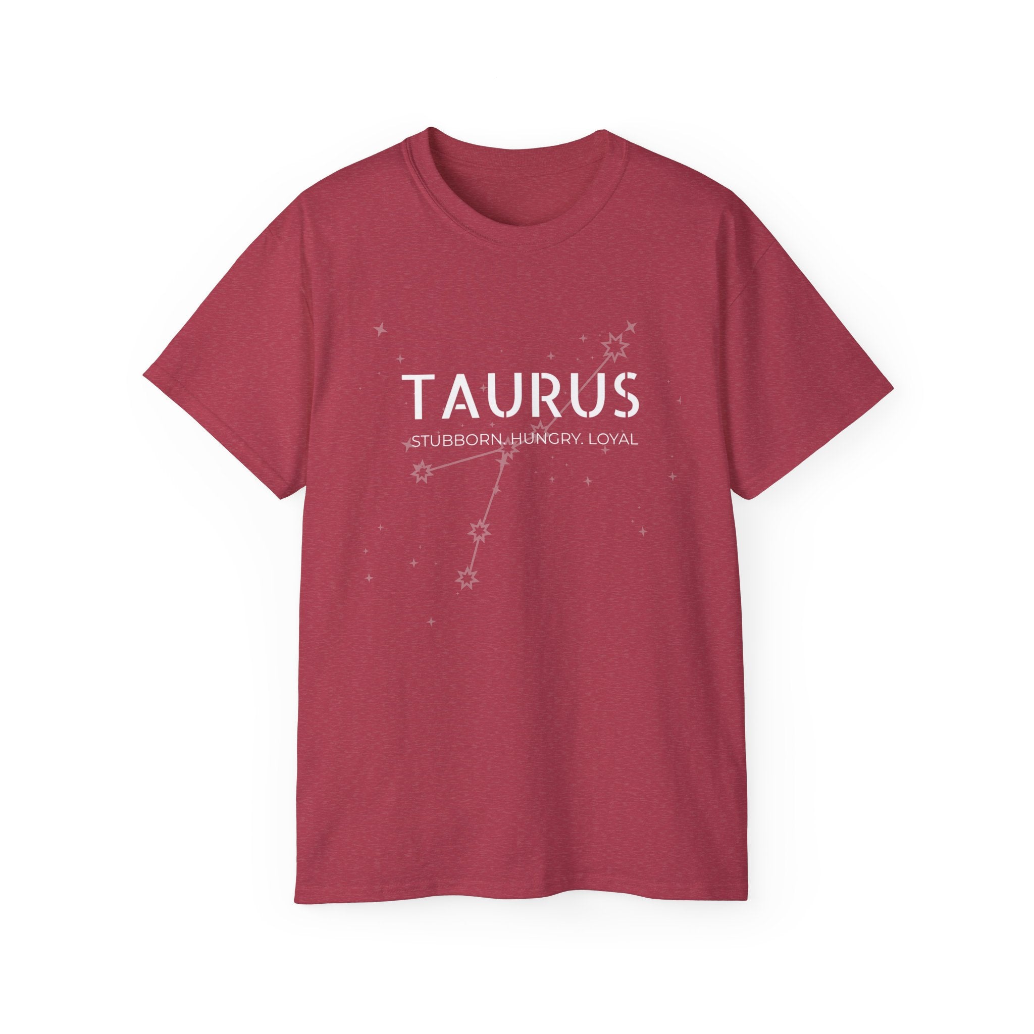 Taurus Constellation Tee – 'Stubborn, Hungry, Loyal' Zodiac Shirt