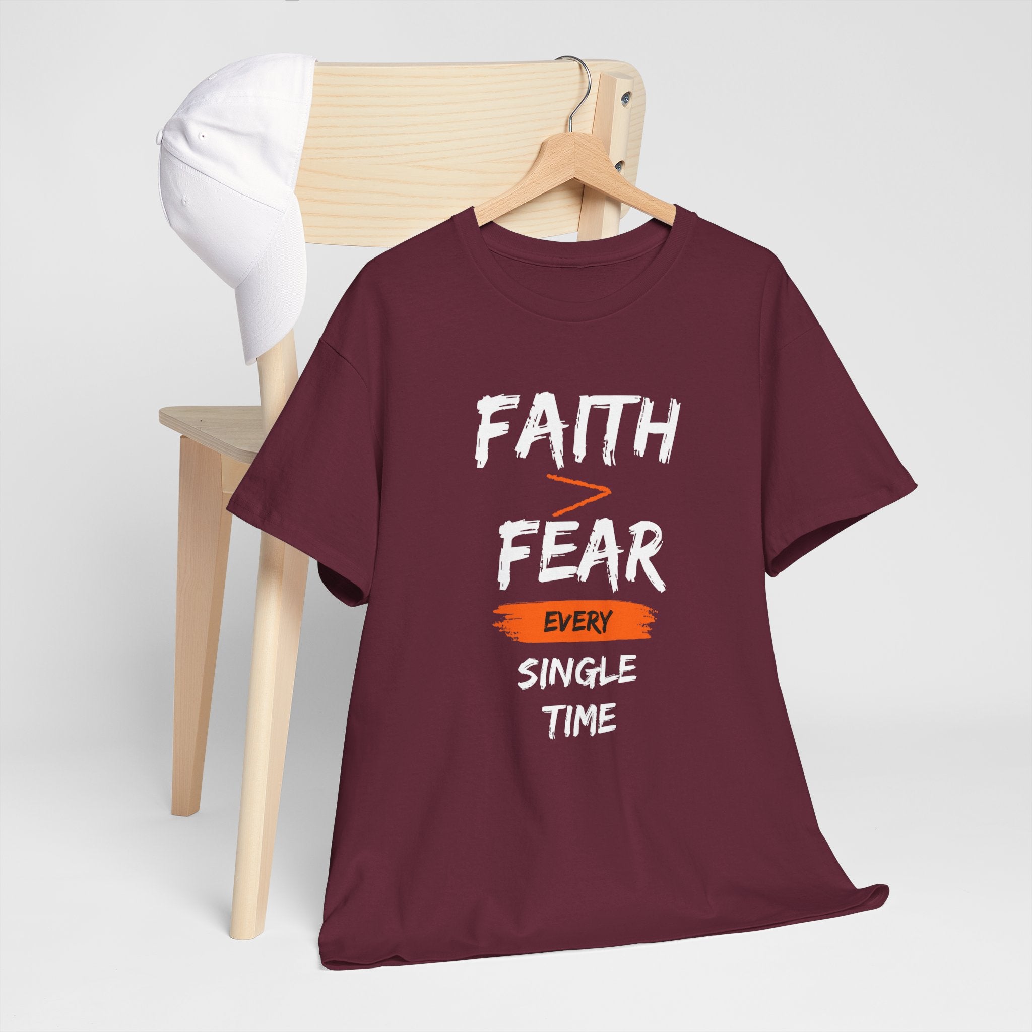 Faith Over Fear T‑Shirt — "Faith > Fear Every Single Time" Inspirational Tee