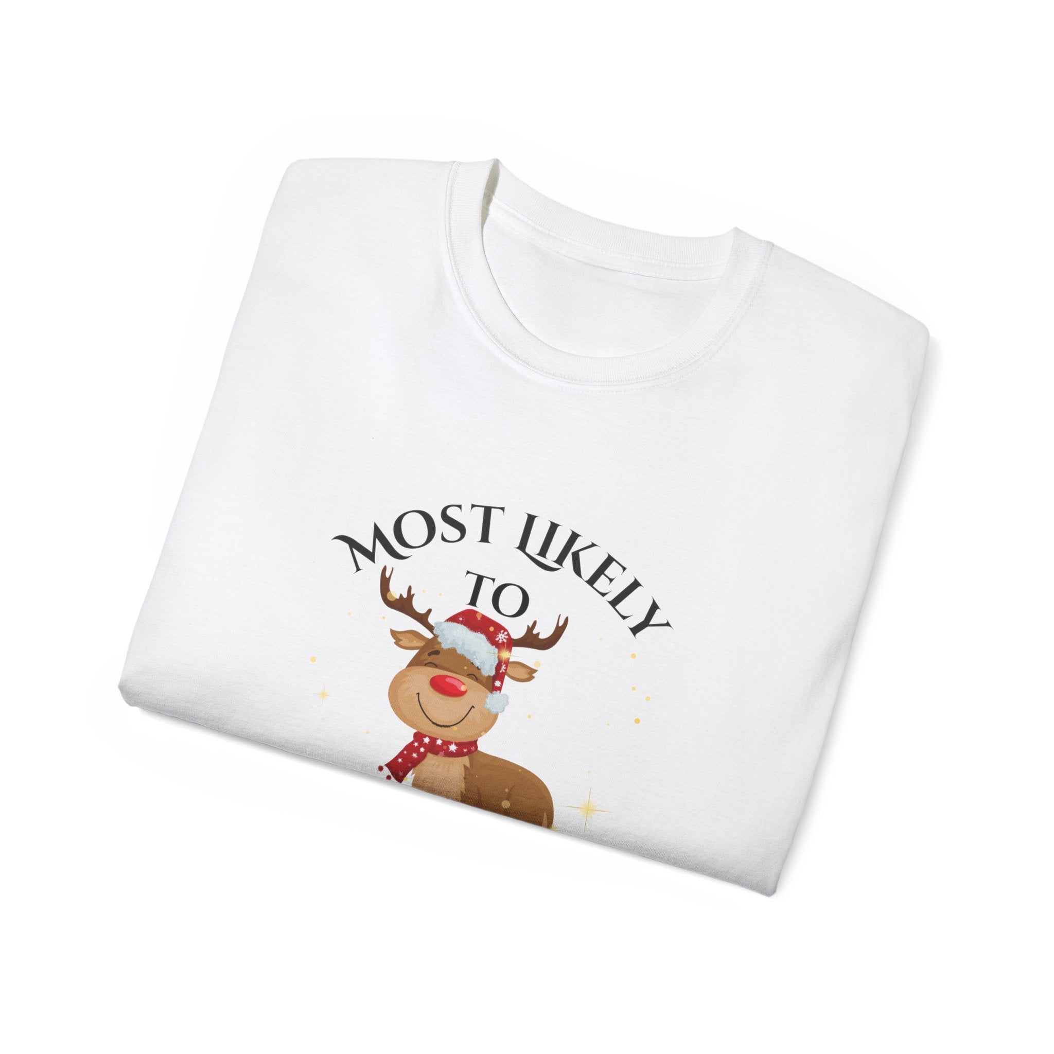 Trade brother for gifts Unisex Holiday Humor Tee, Funny Christmas Shirt, Gift for Siblings, Family Gatherings, Holiday Parties, Cute Reindeer Design