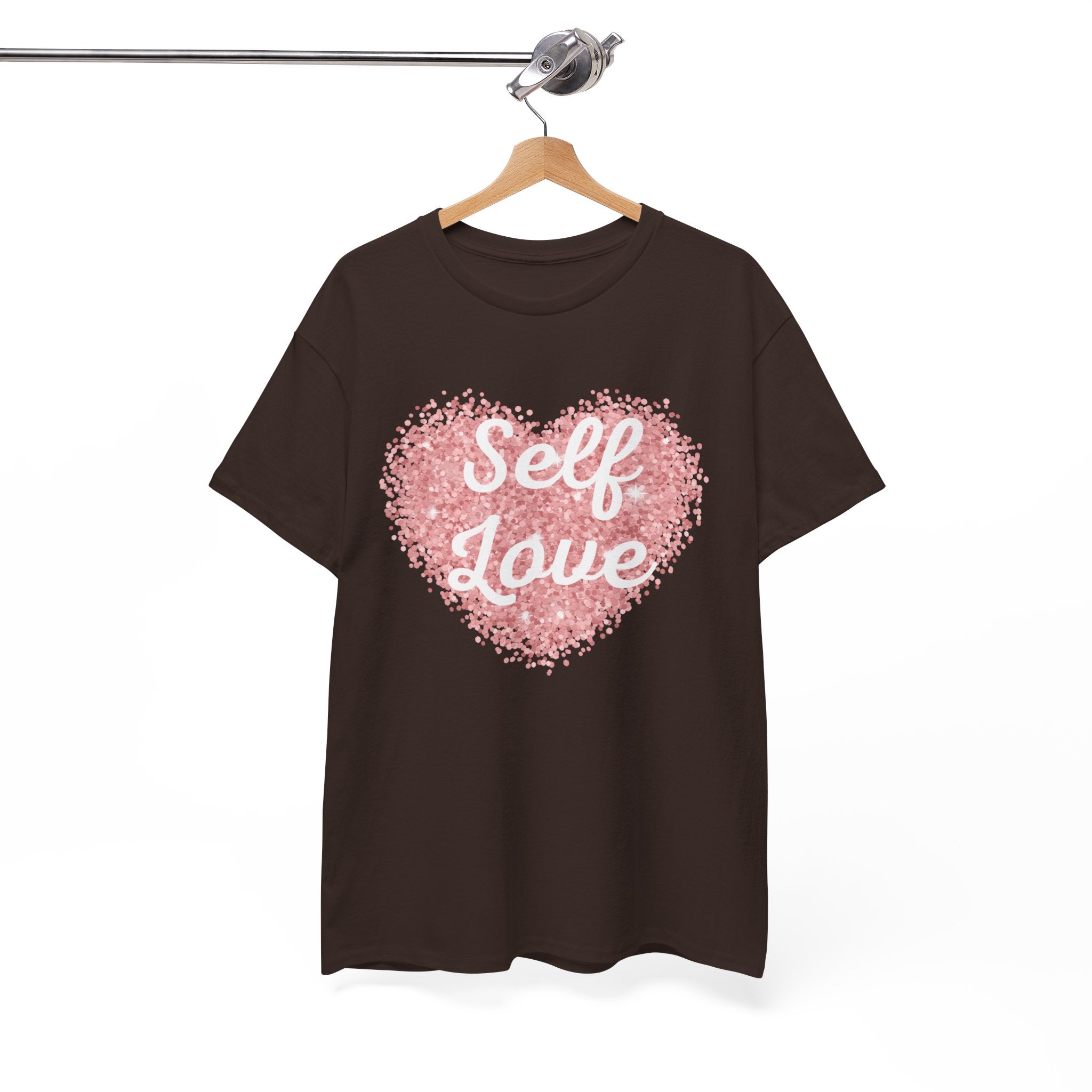 Self Love Tee — Pink Heart Mental Health Awareness Shirt
