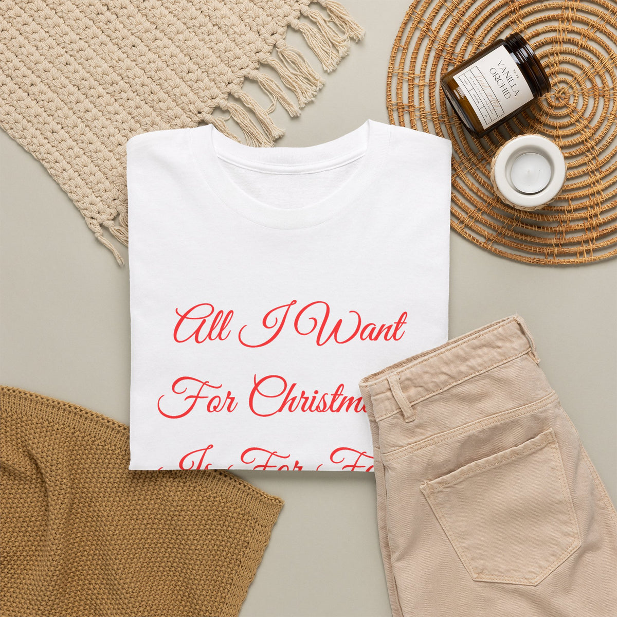 All I Want for Christmas Is for Folks to Act Right Christmas Tee