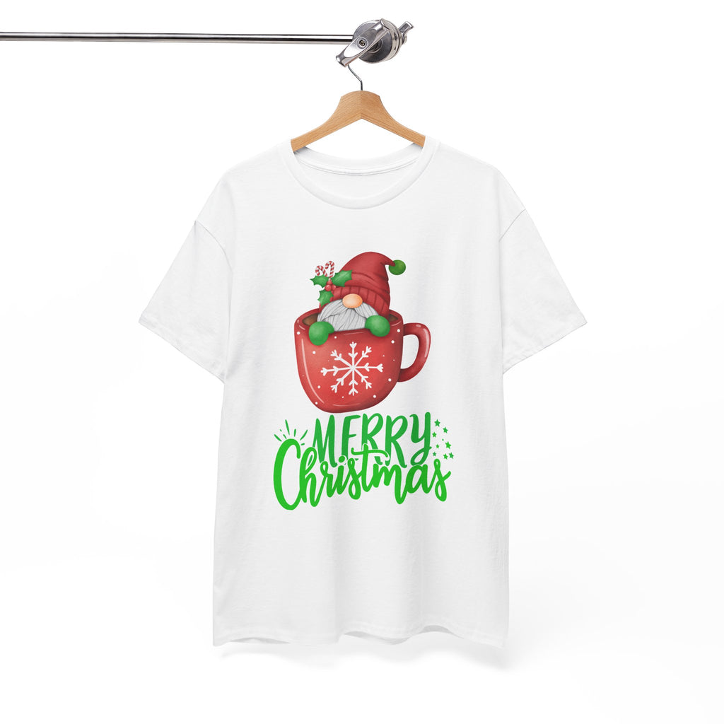 Merry Christmas Gnome in Mug Graphic T-Shirt