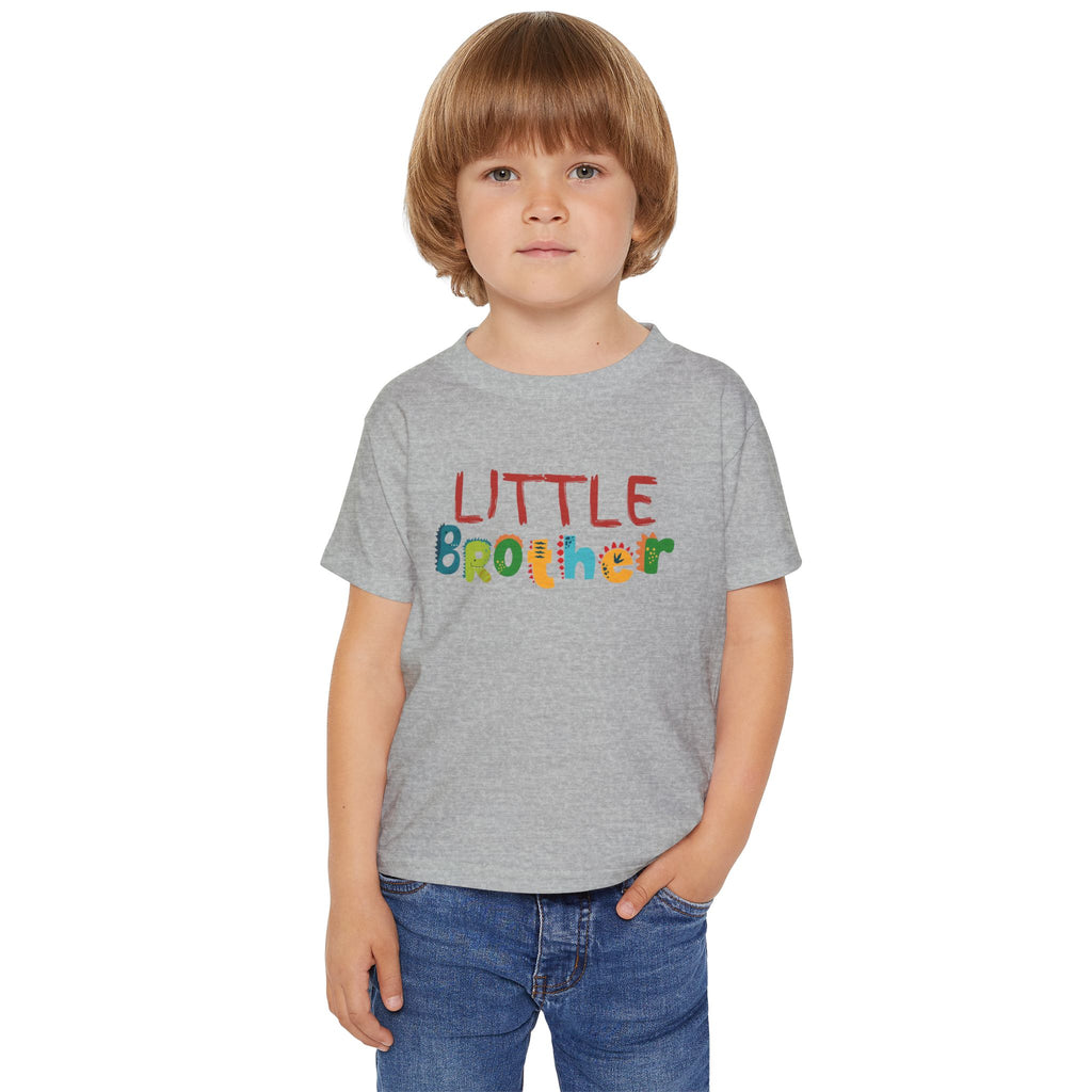 Little Brother Toddler T-Shirt - Colorful Playful Sibling Shirt