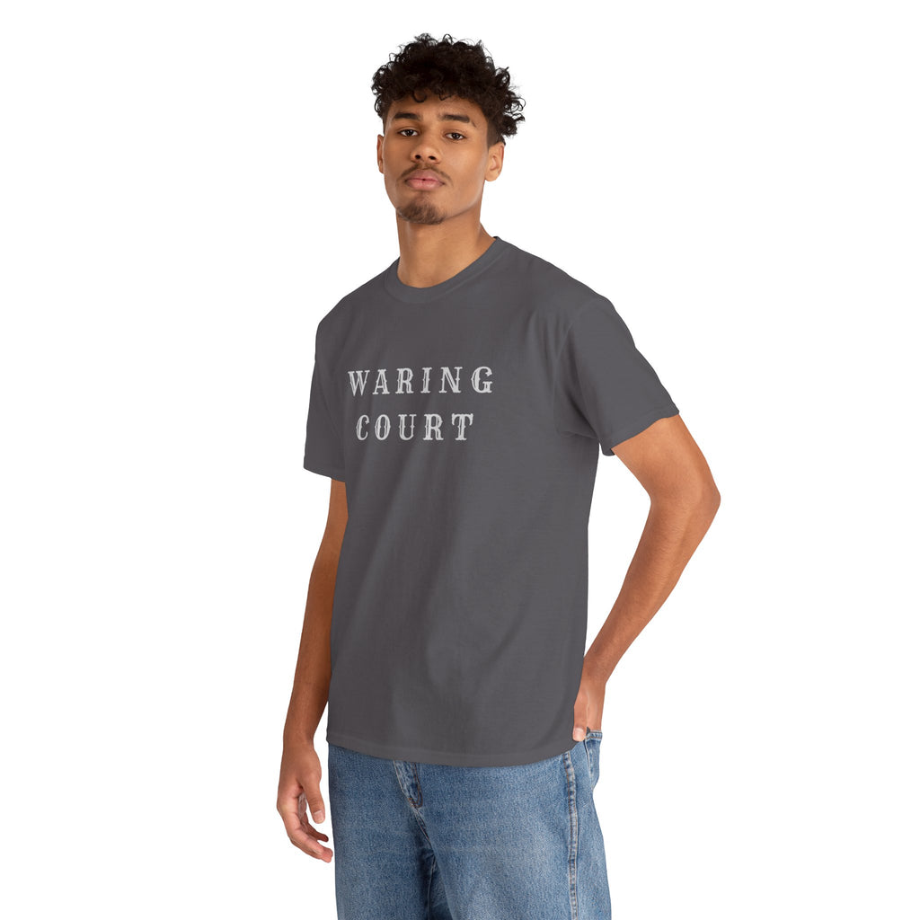 Waring Court Vintage-Style T-Shirt — Minimal Text Graphic Tee