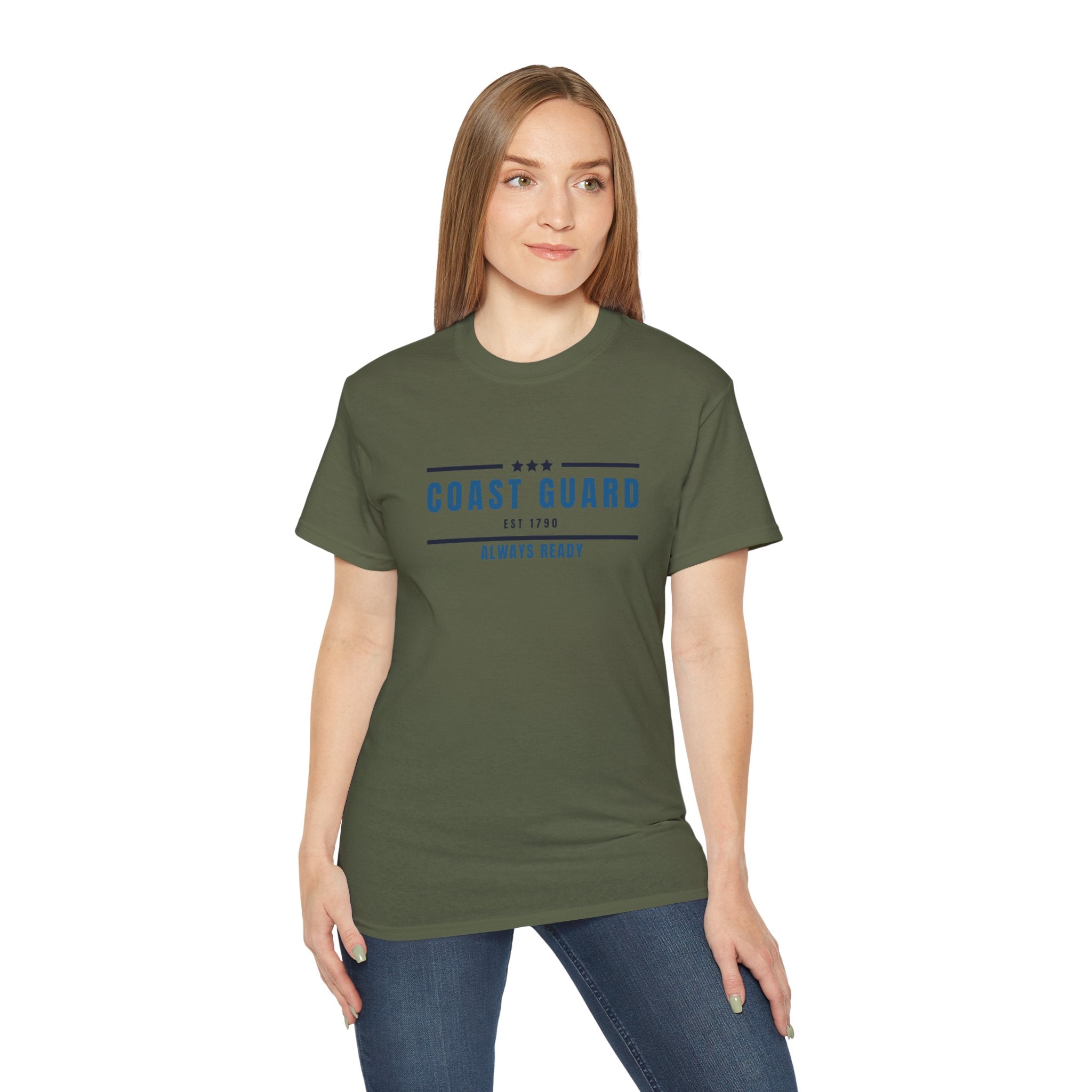 Coast Guard "Always Ready" Tee — Patriotic Military Crew Shirt