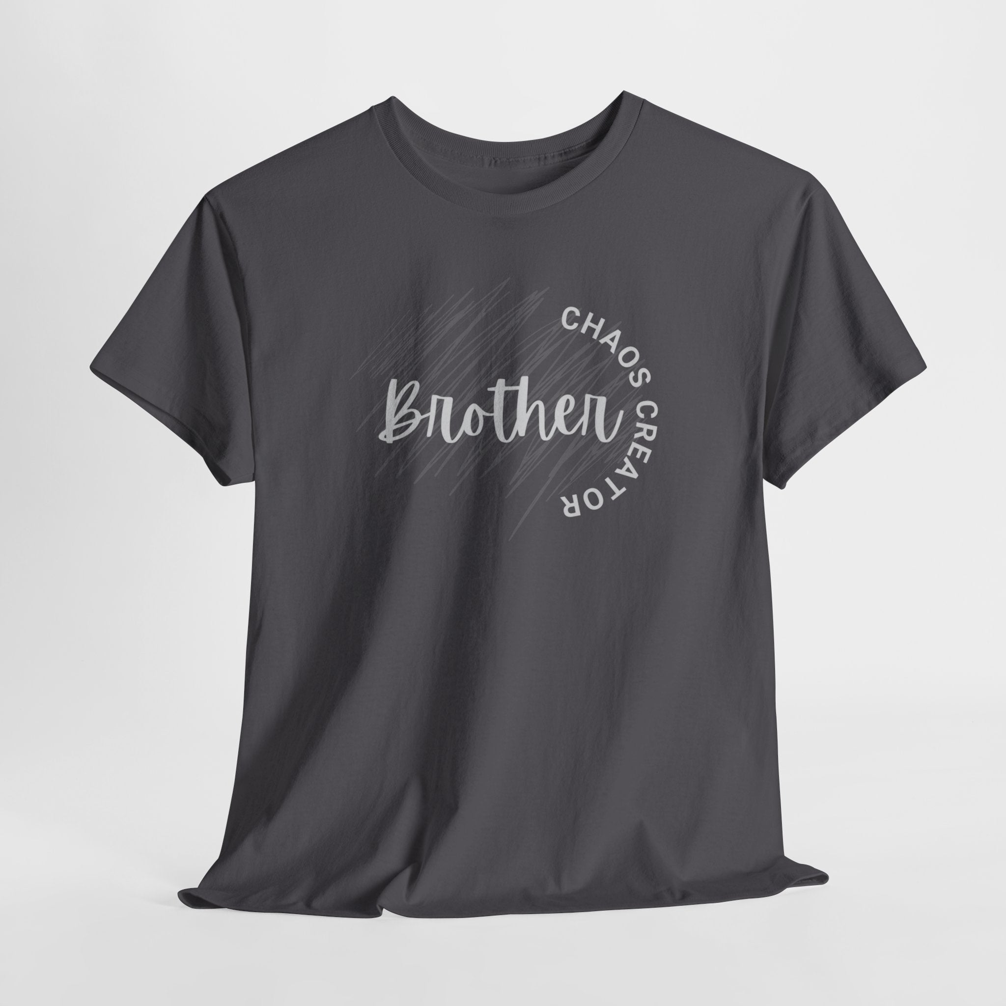 Brother Chaos Creator Graphic Tee — 'Brother' Script with 'Chaos Creator' Circle Design