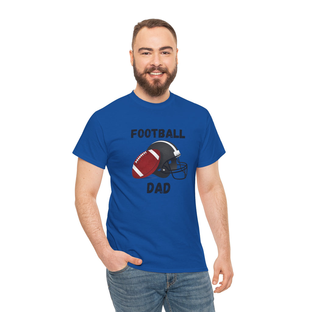 Football Dad T-Shirt — Classic Football & Helmet Tee for Proud Dads
