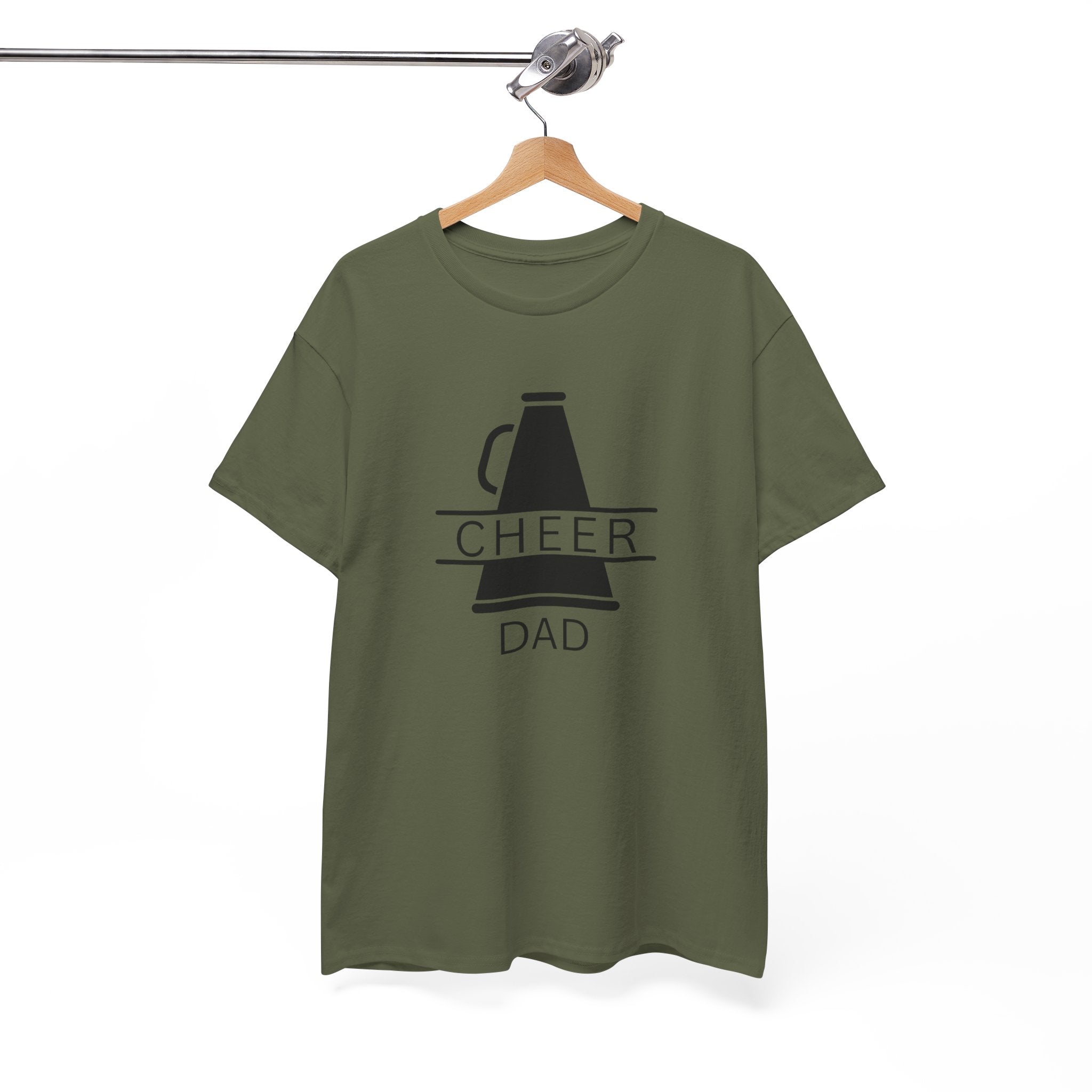 Cheer Dad T-Shirt – Megaphone Graphic Tee for Proud Cheerleading Fathers