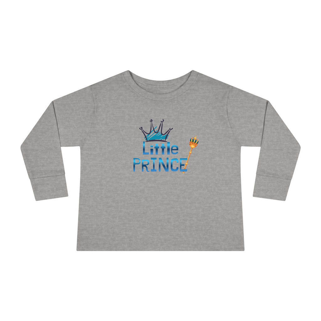 Little Prince Toddler Long Sleeve Tee — Cute Crown Design