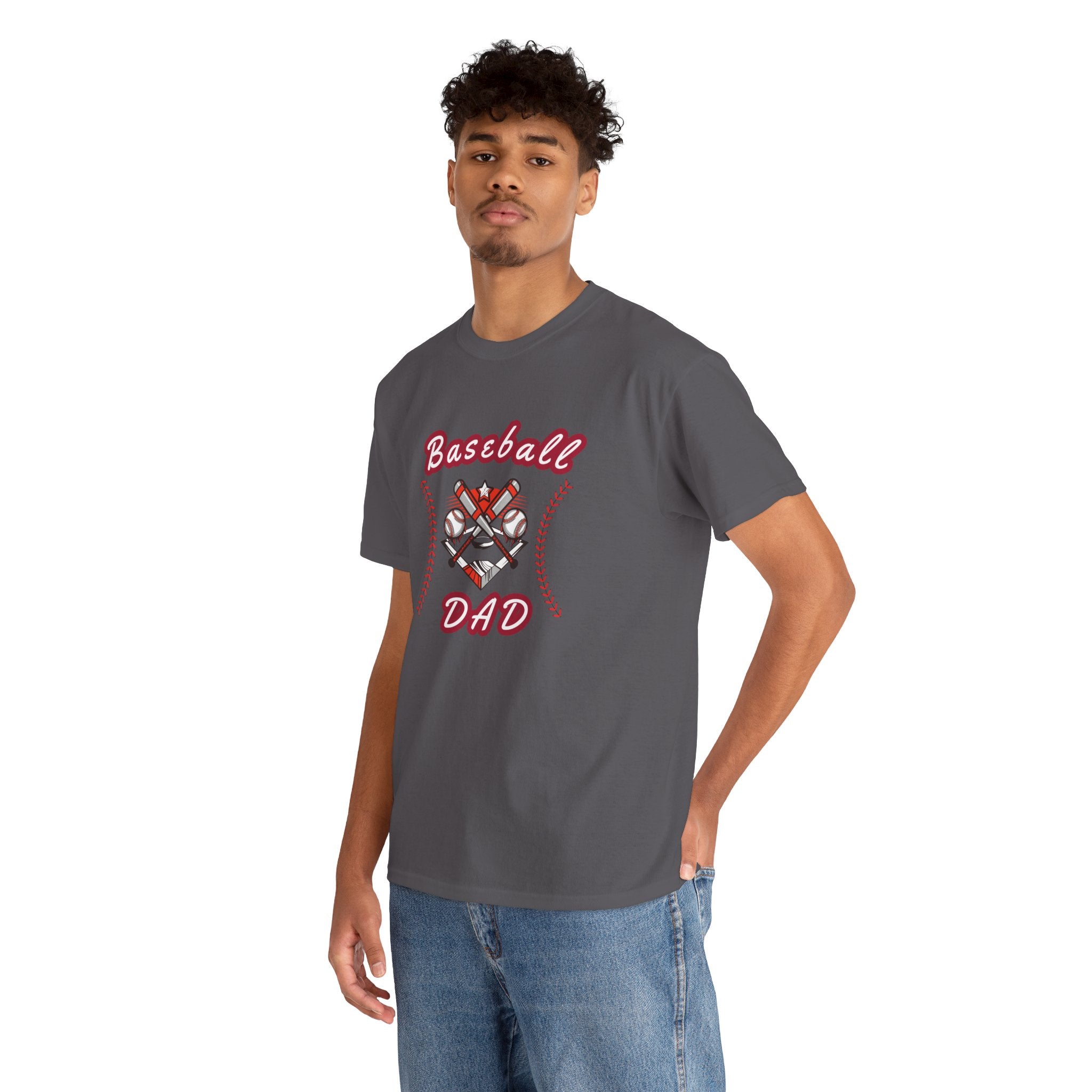 Baseball Dad T-Shirt – Vintage Crossed Bats & Glove Tee for Sports Fans, Father's Day Gift