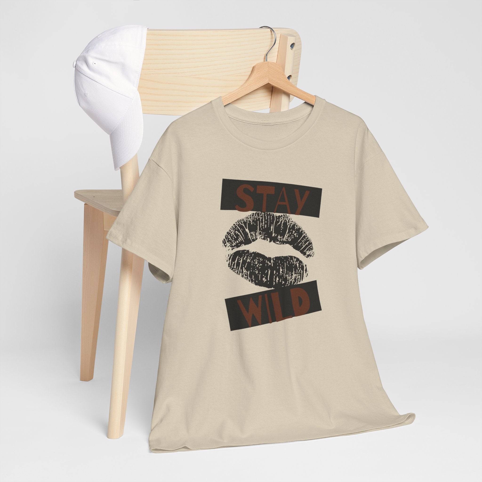 Stay Wild Lip Print T‑Shirt