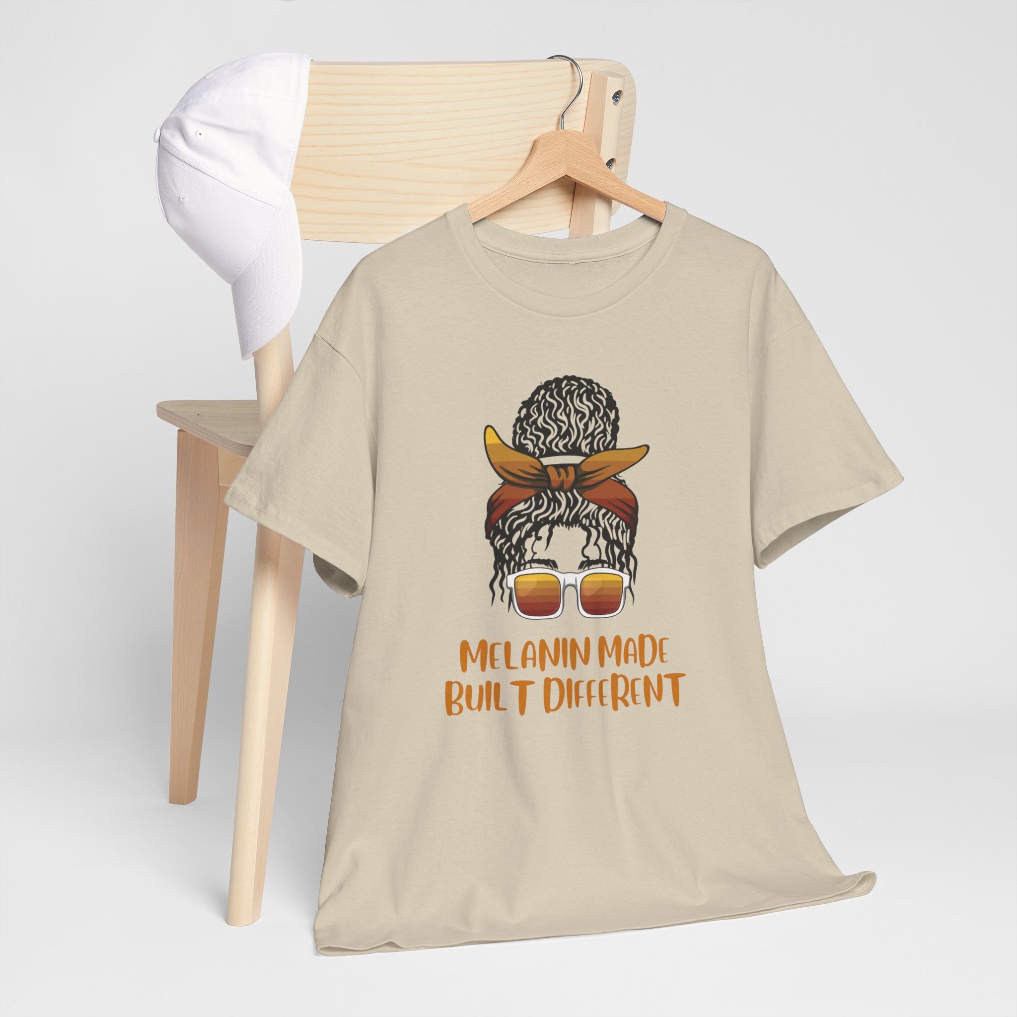 T-Shirt — "Melanin Made, Built Different" Graphic Tee