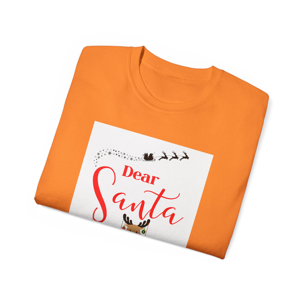 Dear Santa Festive Fun Aunt Tee, Christmas Shirt, Holiday Gift, Cute Santa Tee, Unisex Seasonal T-Shirt, Cute Aunt Apparel